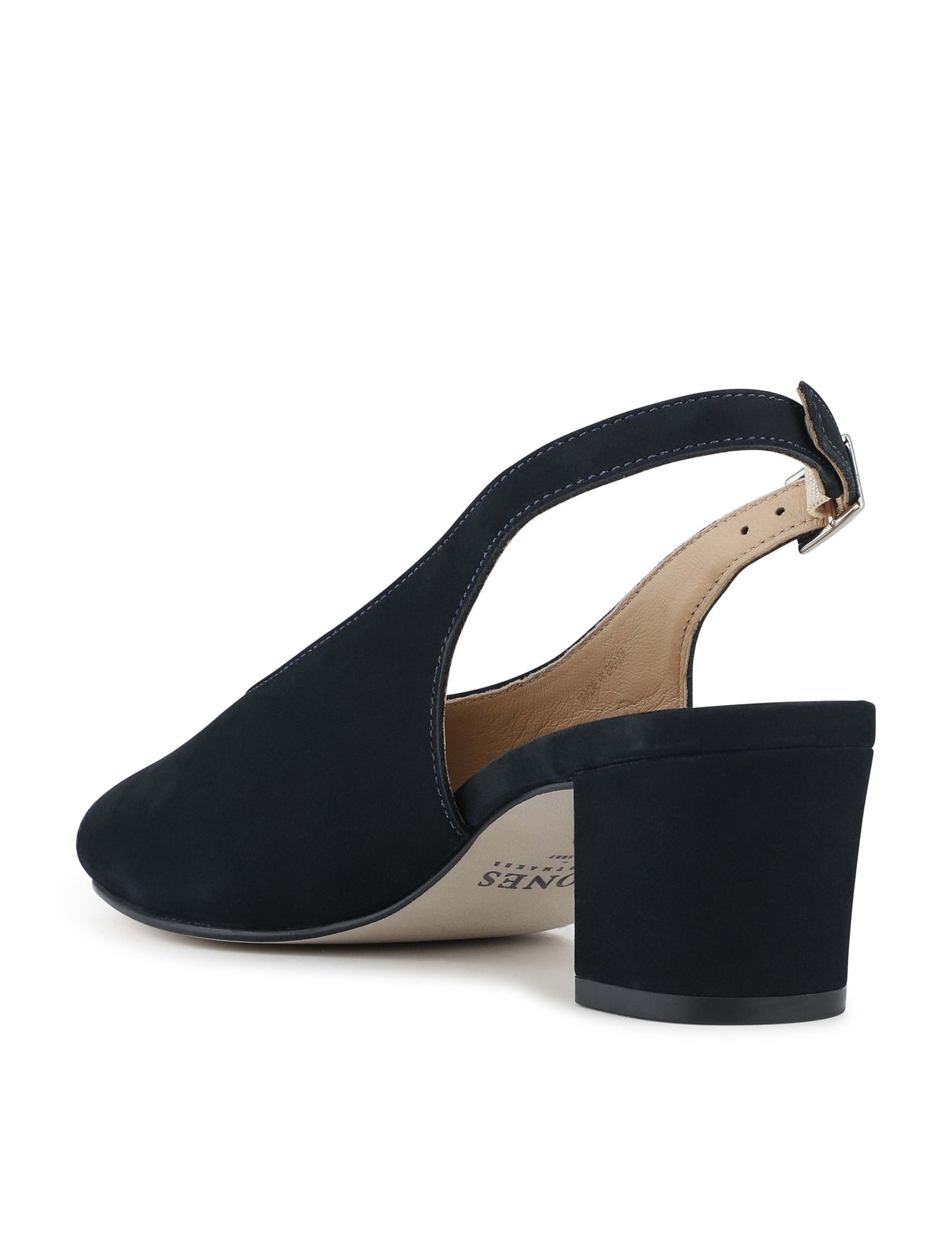 Leather Peep Toe Slingback Court Shoes 5 of 6