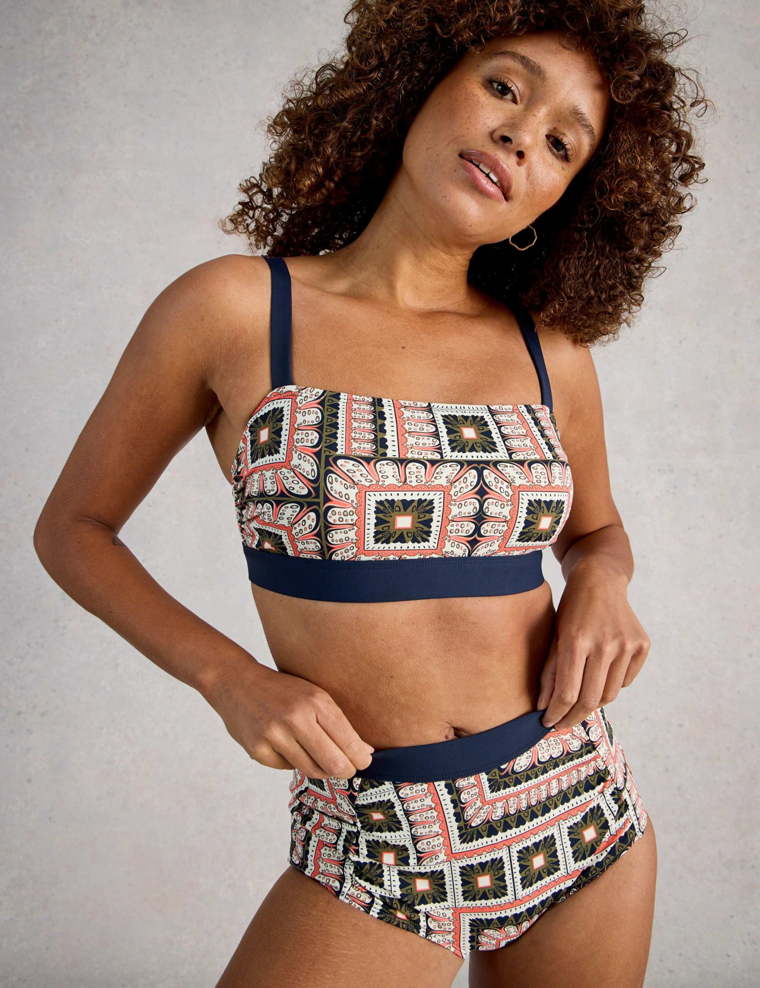 Printed High Waisted Bikini Bottoms 5 of 6