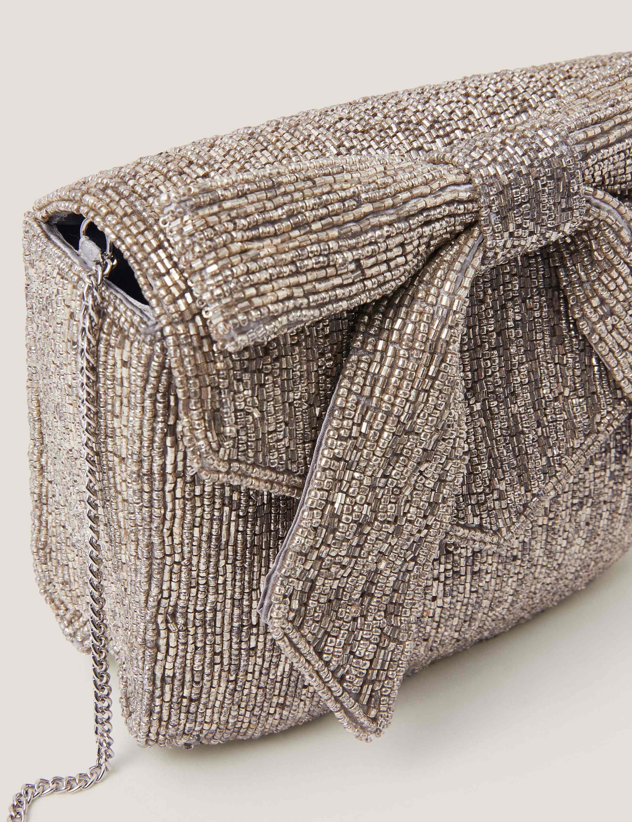 Beaded Bow Chain Strap Clutch Bag 4 of 4