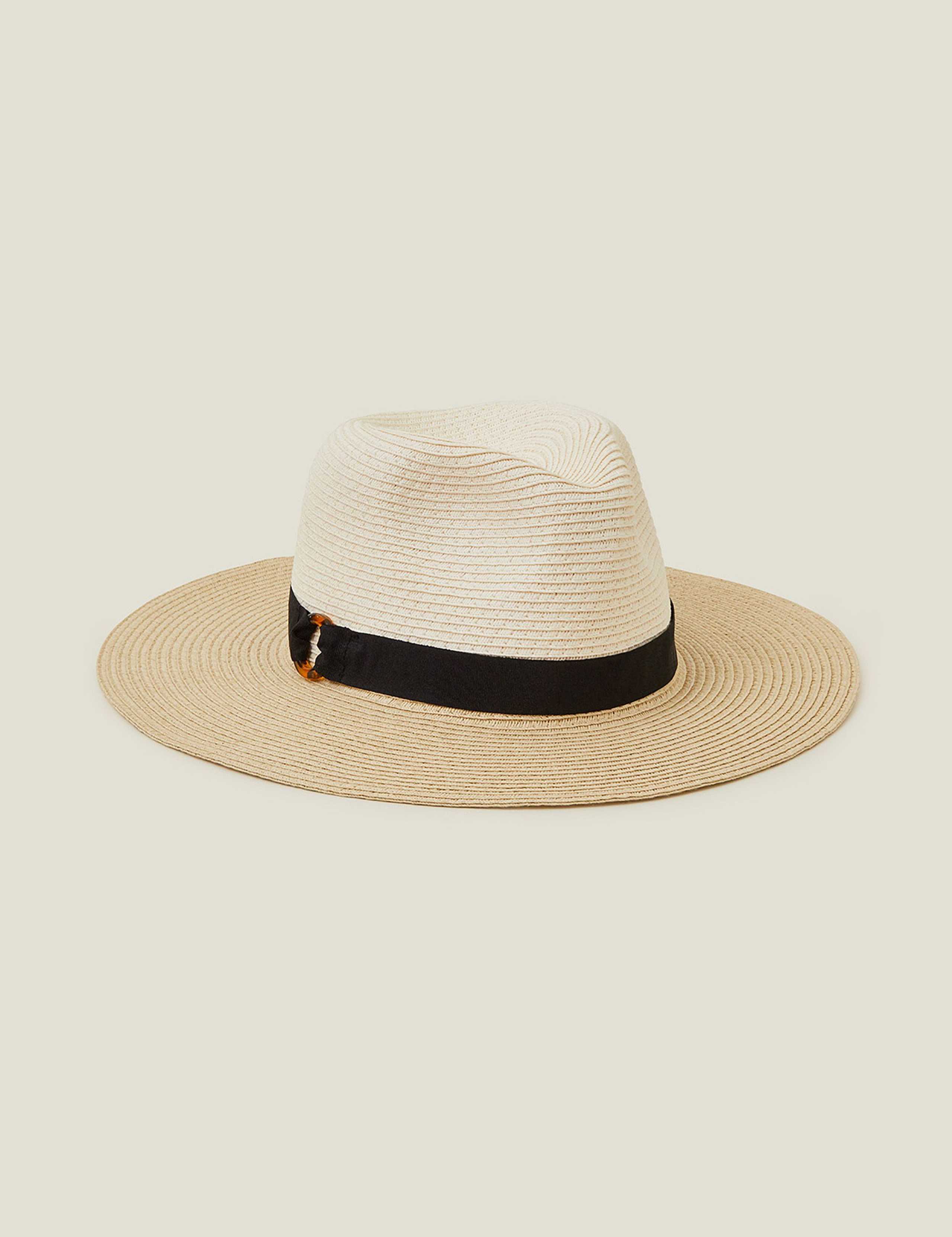 Tortoiseshell Ring Wide Brim Fedora Hat 2 of 4