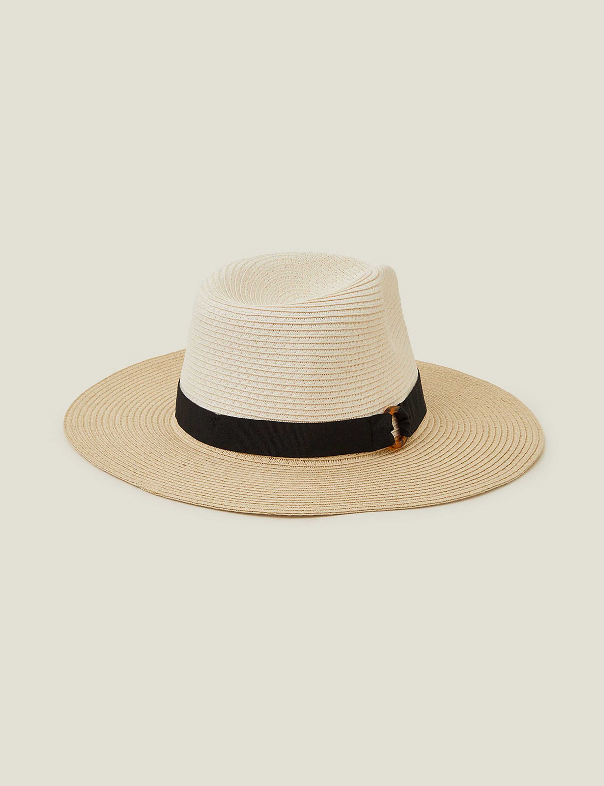 Tortoiseshell Ring Wide Brim Fedora Hat 3 of 4