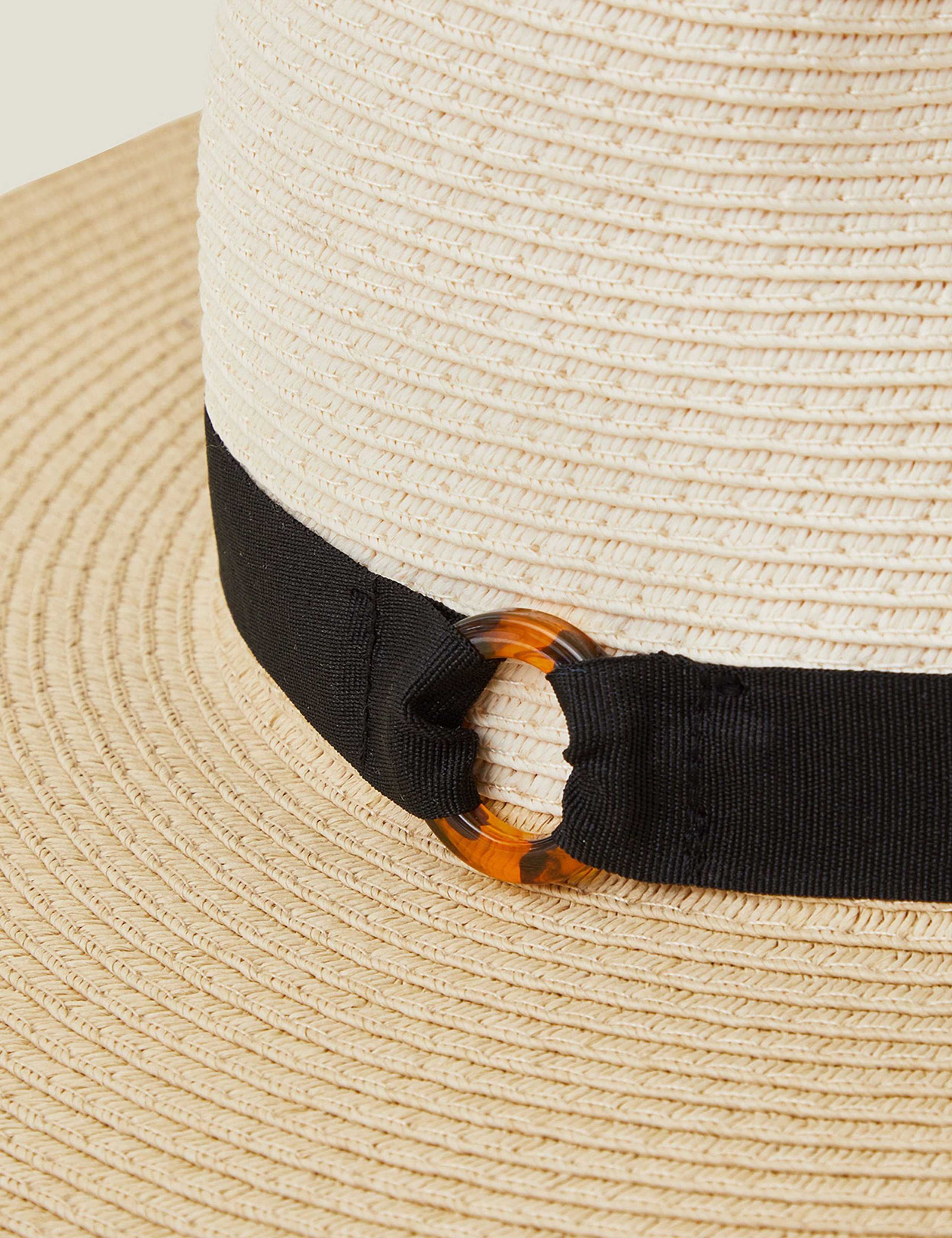 Tortoiseshell Ring Wide Brim Fedora Hat 4 of 4