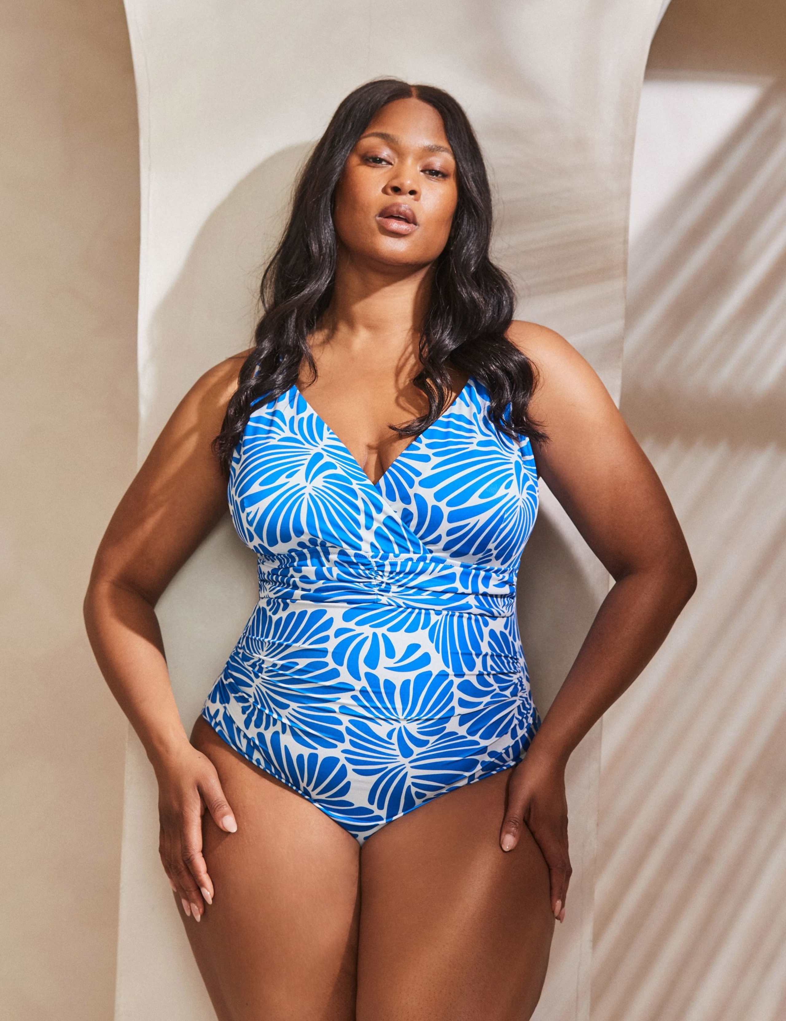 Tummy Control Floral Padded V-Neck Swimsuit 4 of 5