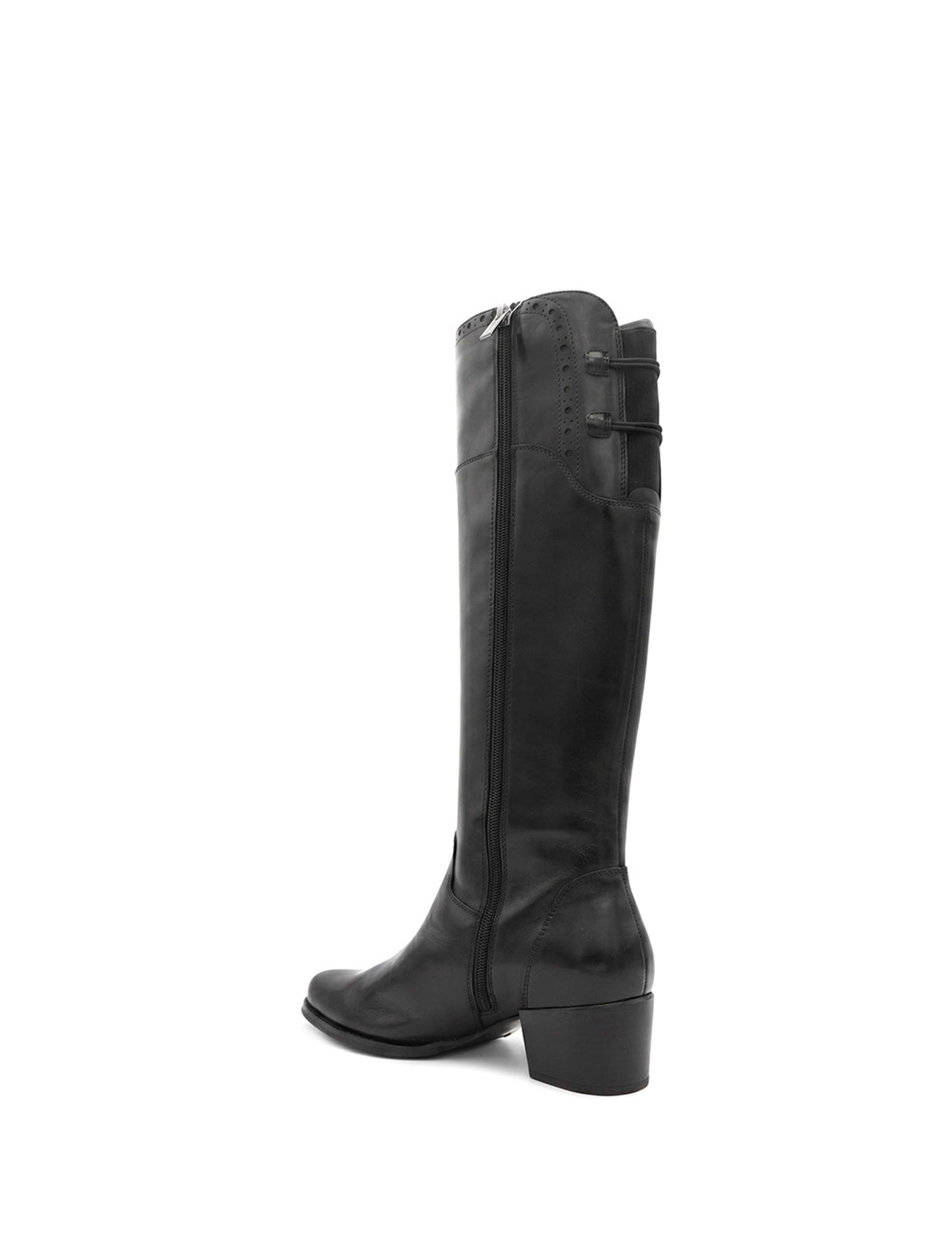 Leather Extra Small Calf Fit Knee High Boots 3 of 5