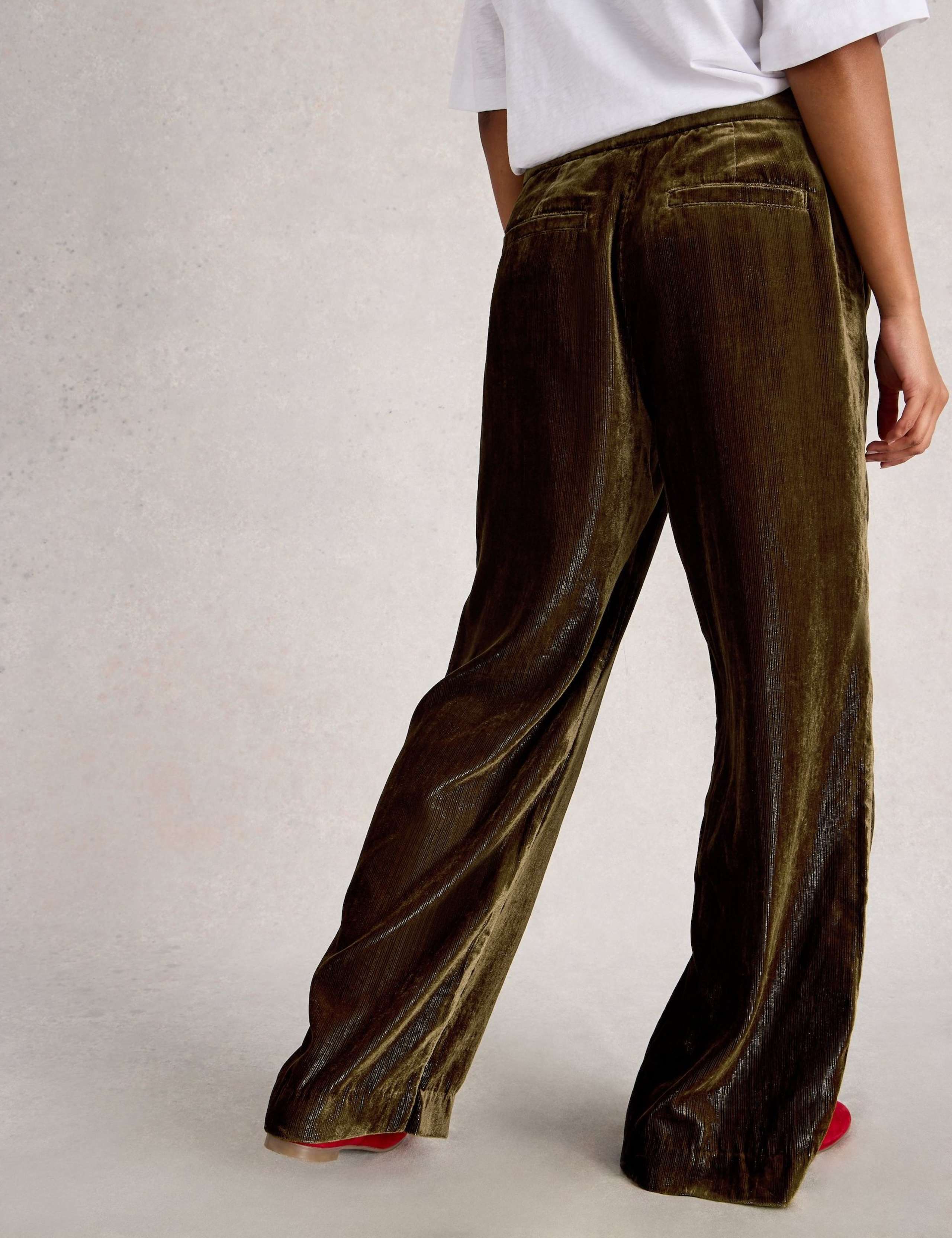 Metallic Velvet Wide Leg Trousers 4 of 6