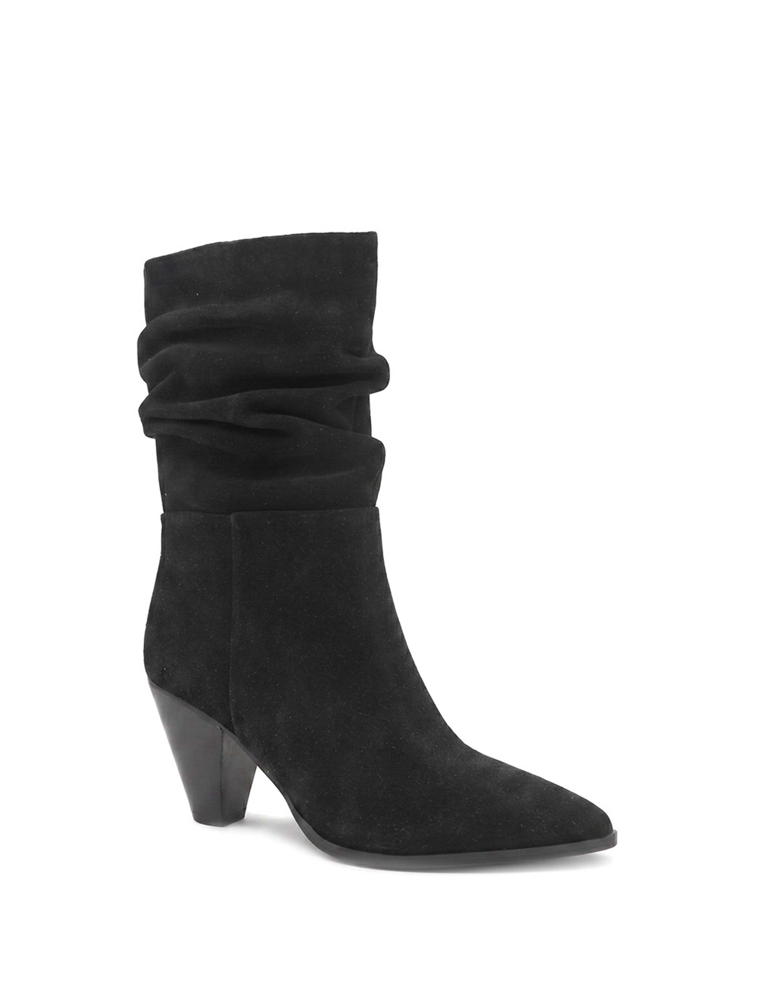 Leather Block Heel Ankle Boots 2 of 5