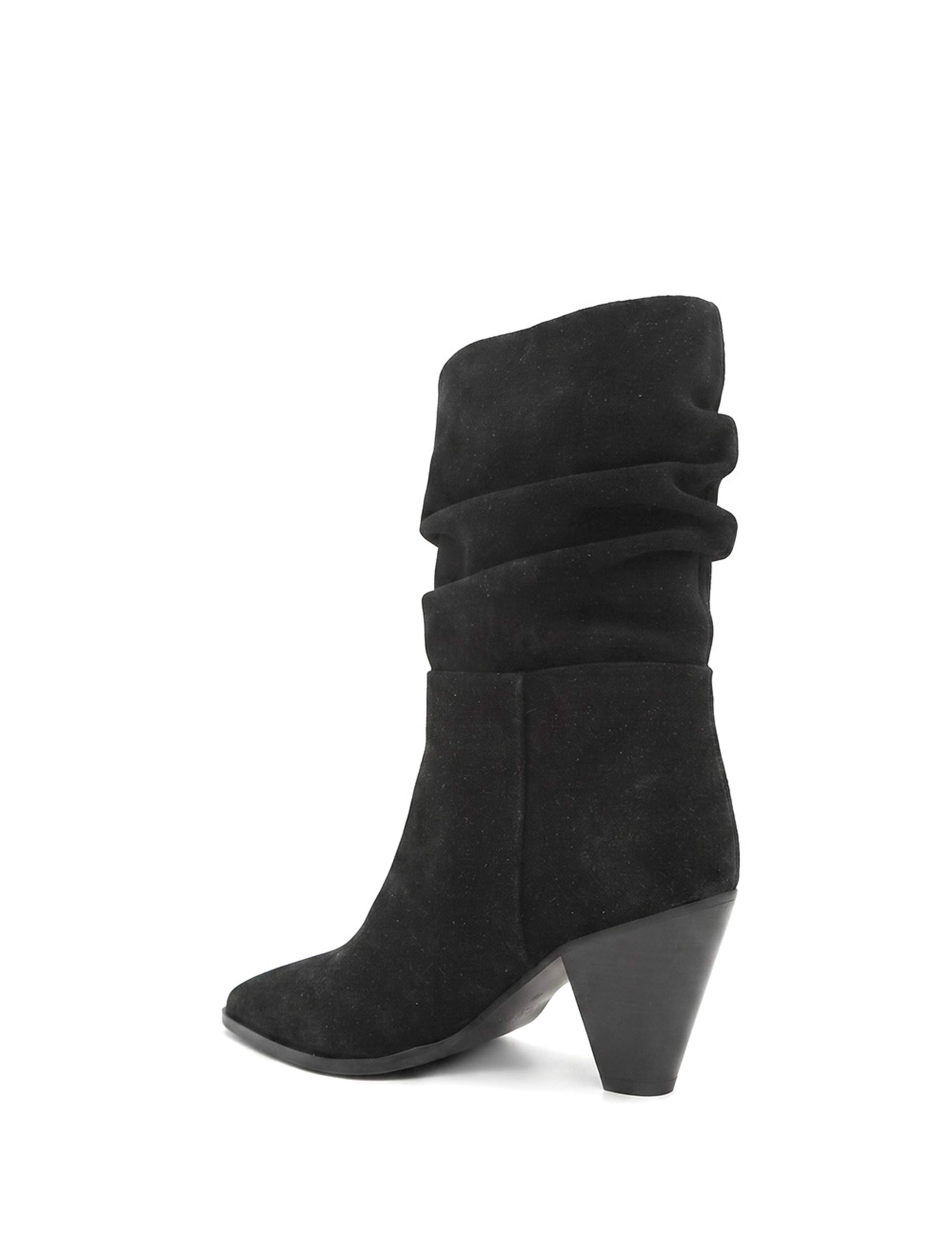 Leather Block Heel Ankle Boots 3 of 5