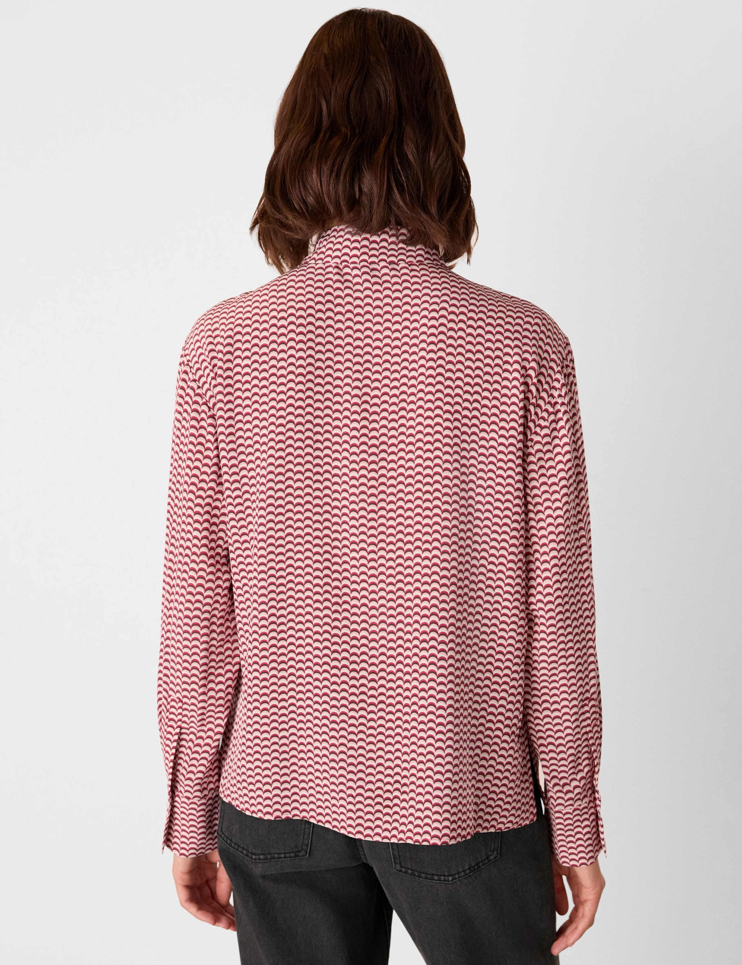 Geometric Pleat Detail Button Through Shirt 4 of 4