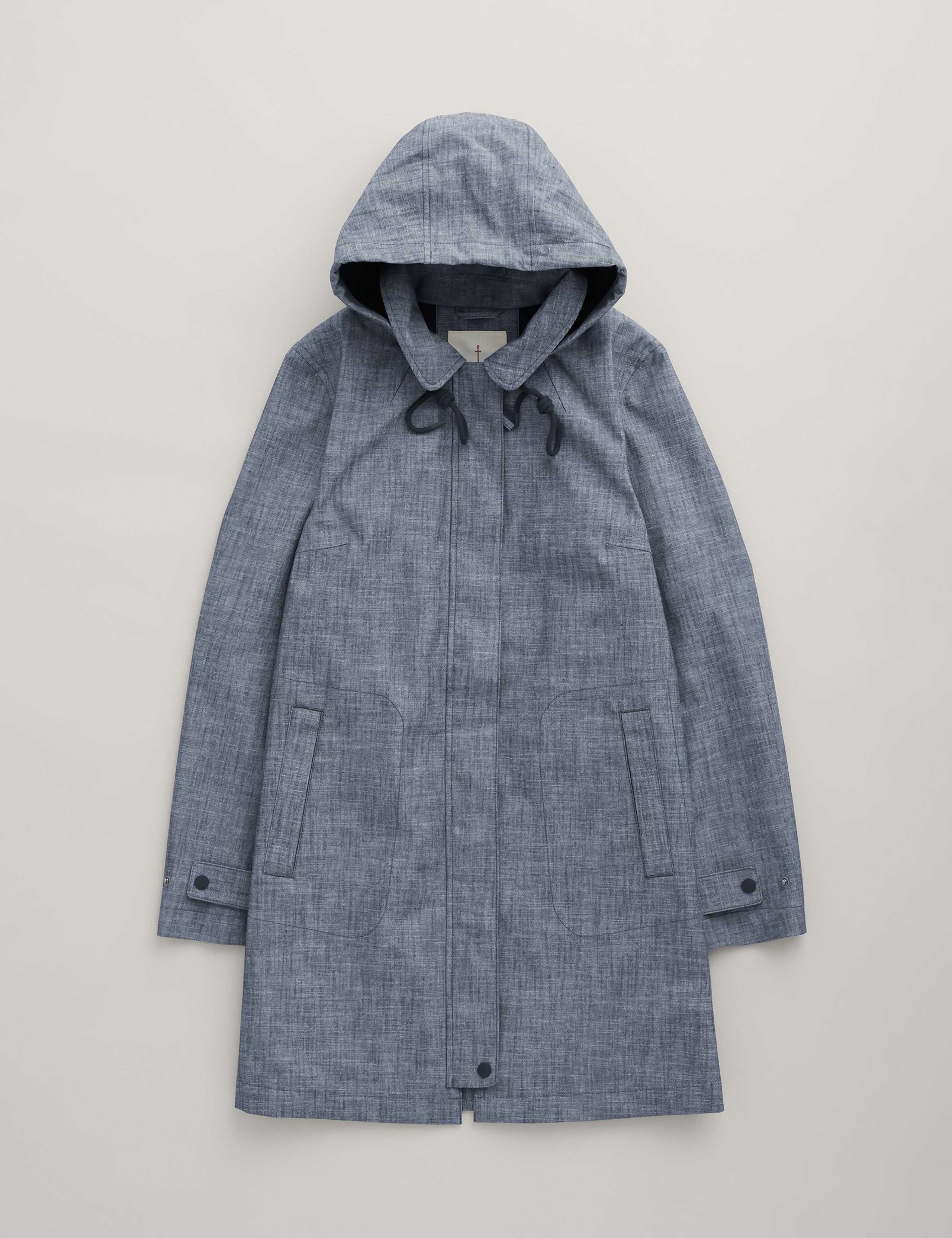 Pure Cotton Waterproof Hooded Longline Raincoat 2 of 5