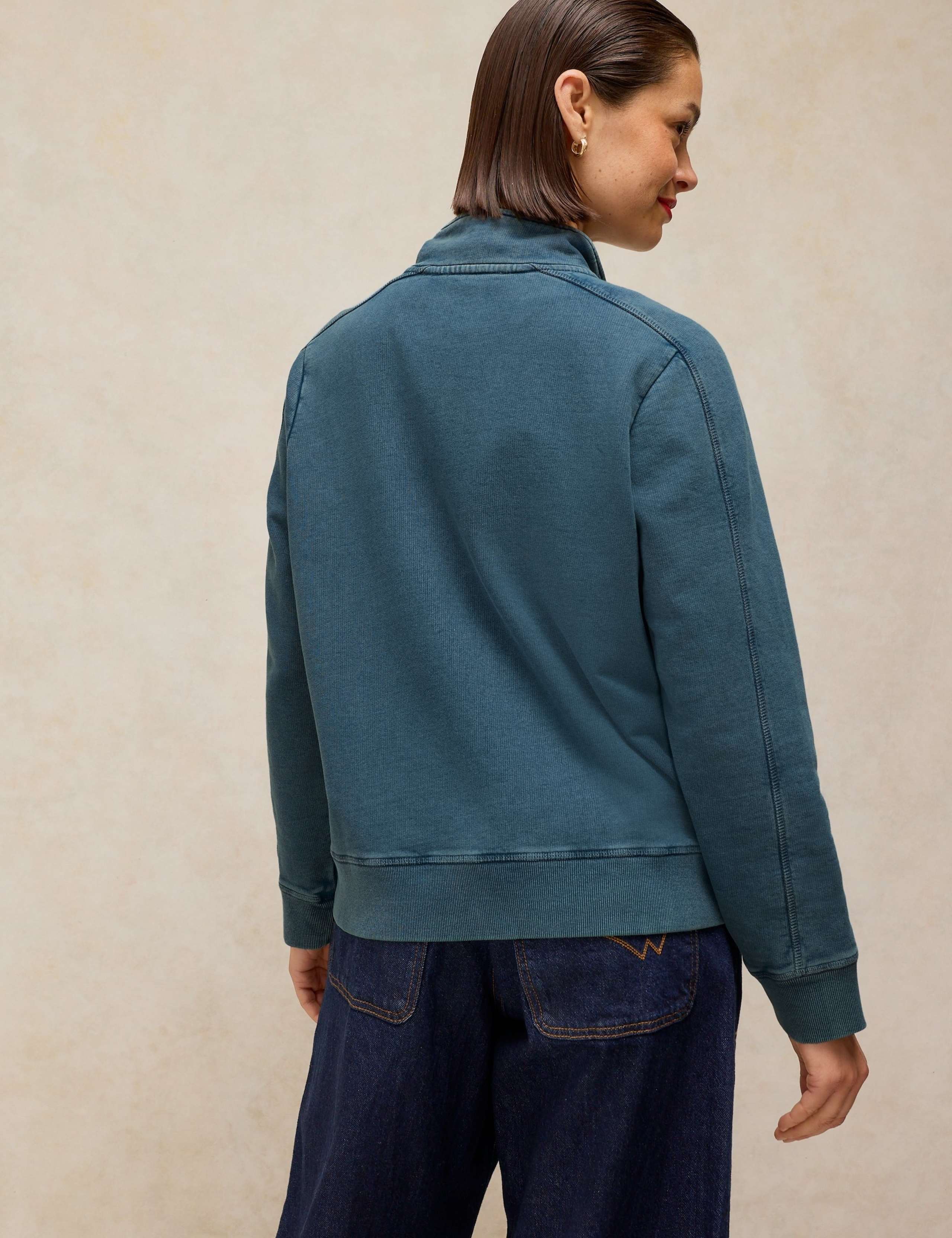 Pure Cotton Funnel Neck Sweathshirt 4 of 6