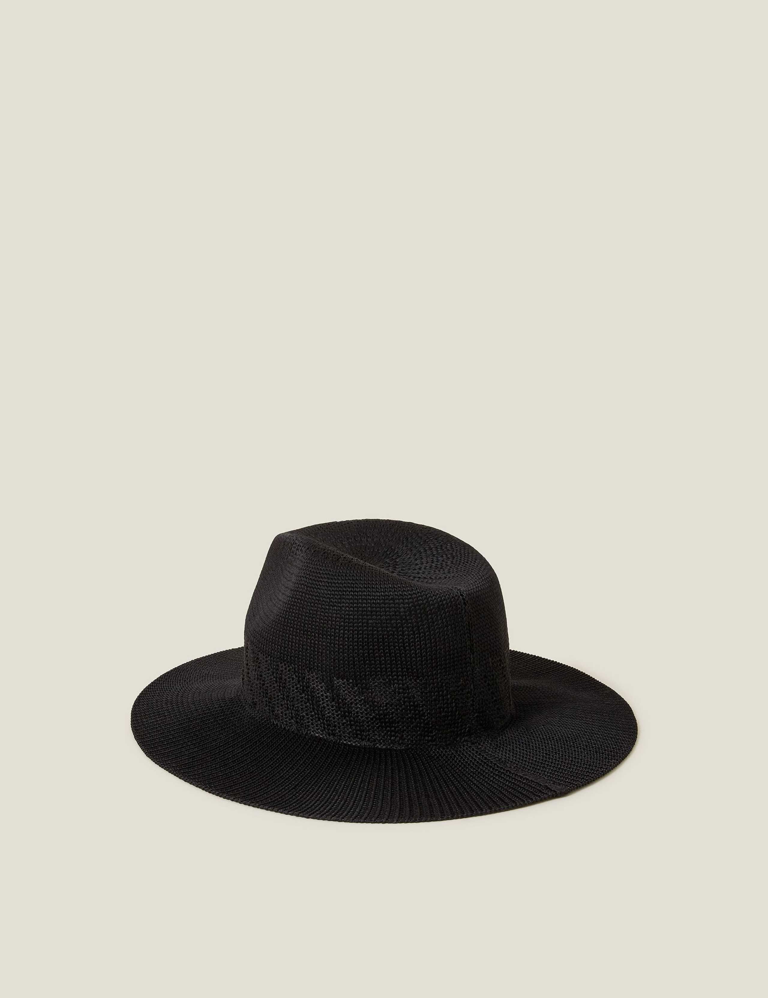 Packable Wide Brim Fedora Hat 2 of 3