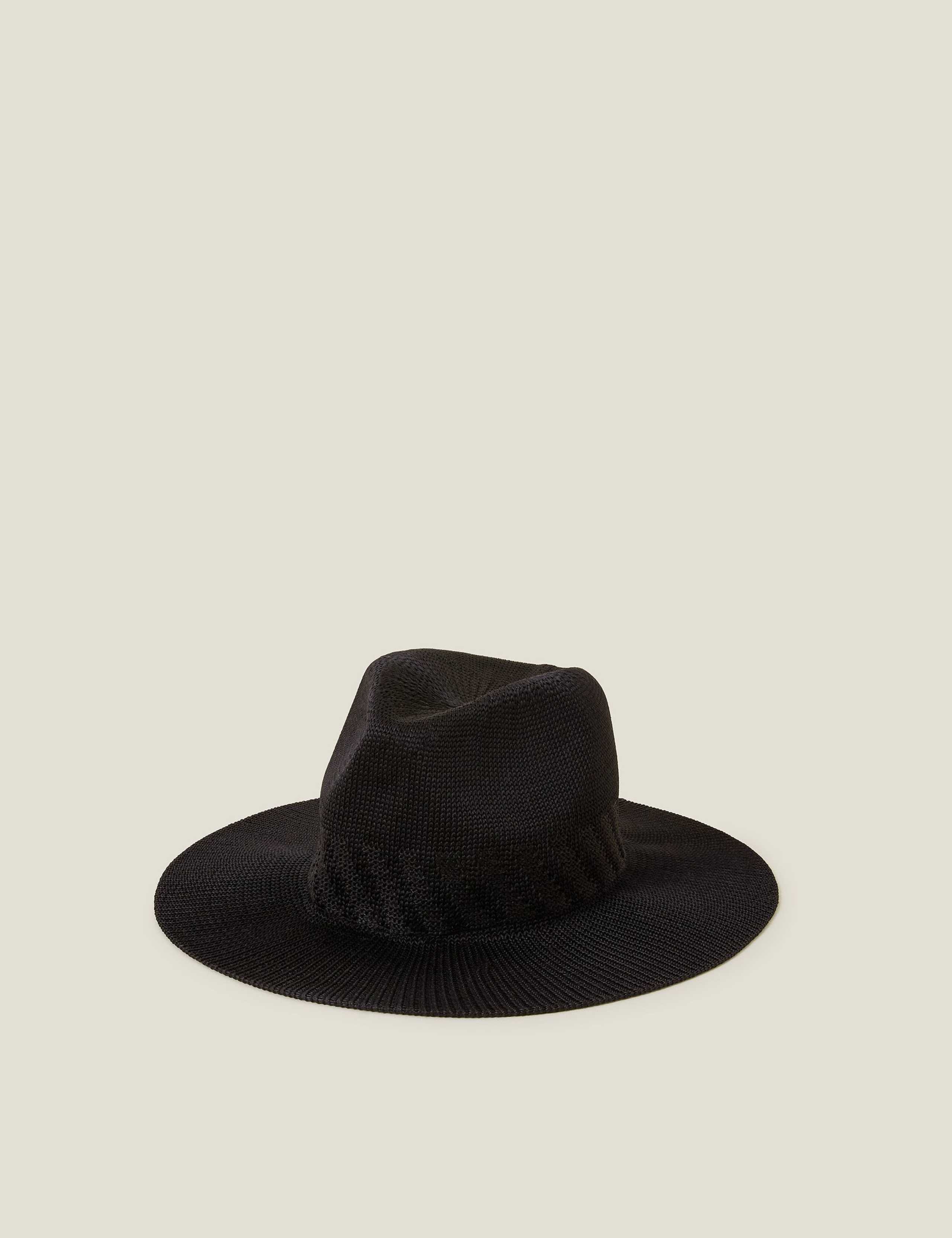 Packable Wide Brim Fedora Hat 1 of 3