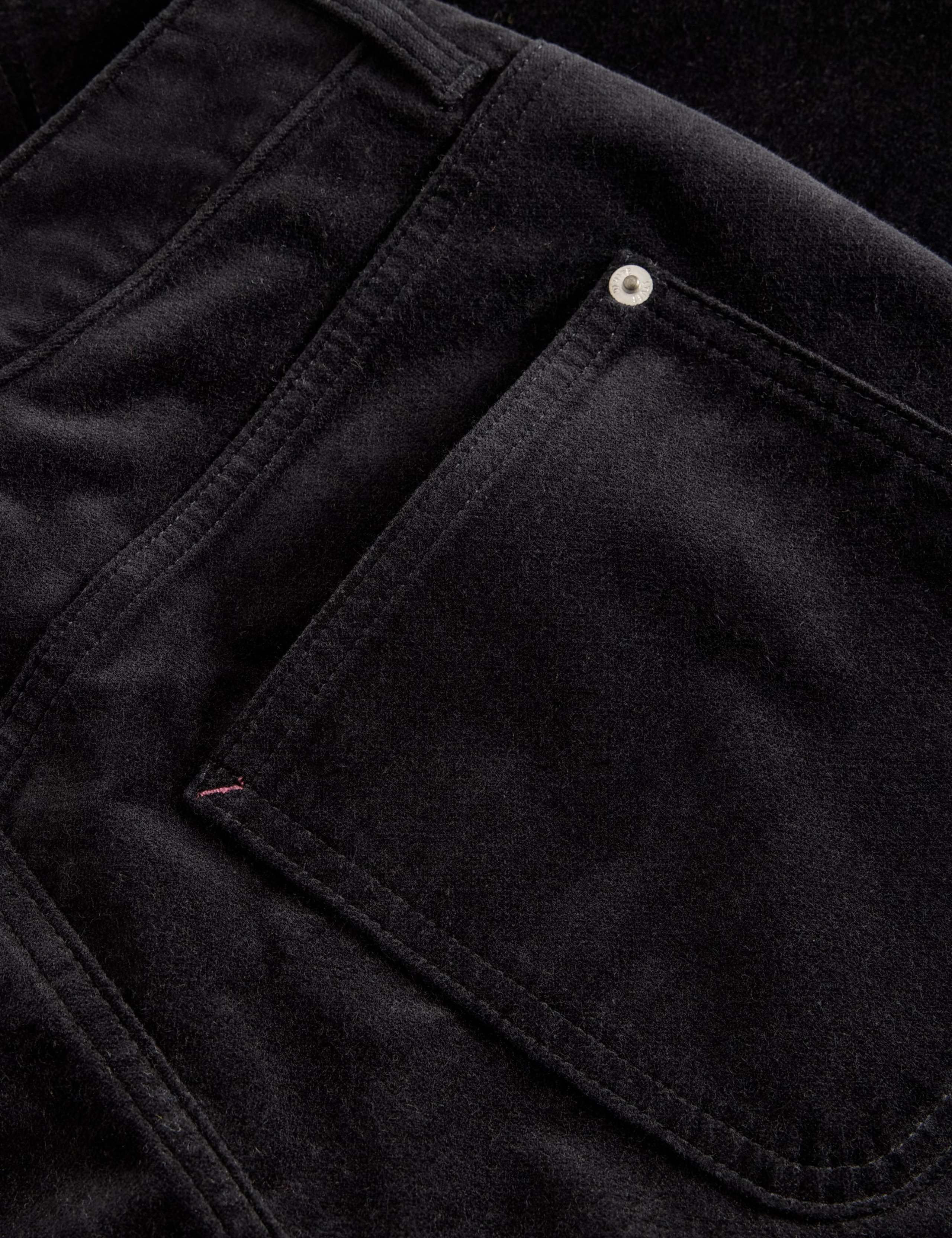 Velvet Wide Leg Cropped Trousers 5 of 7