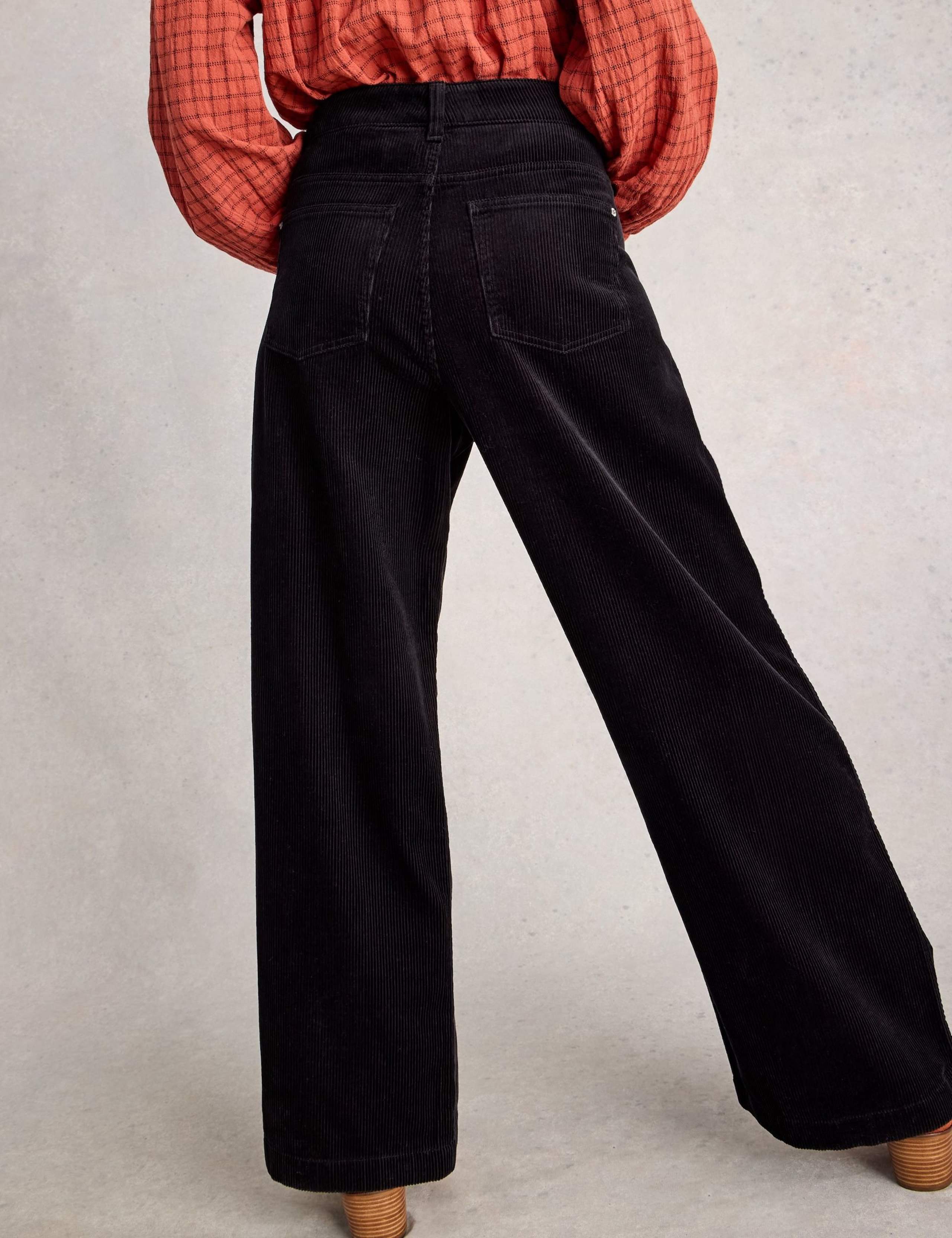 Velvet Wide Leg Cropped Trousers 6 of 7