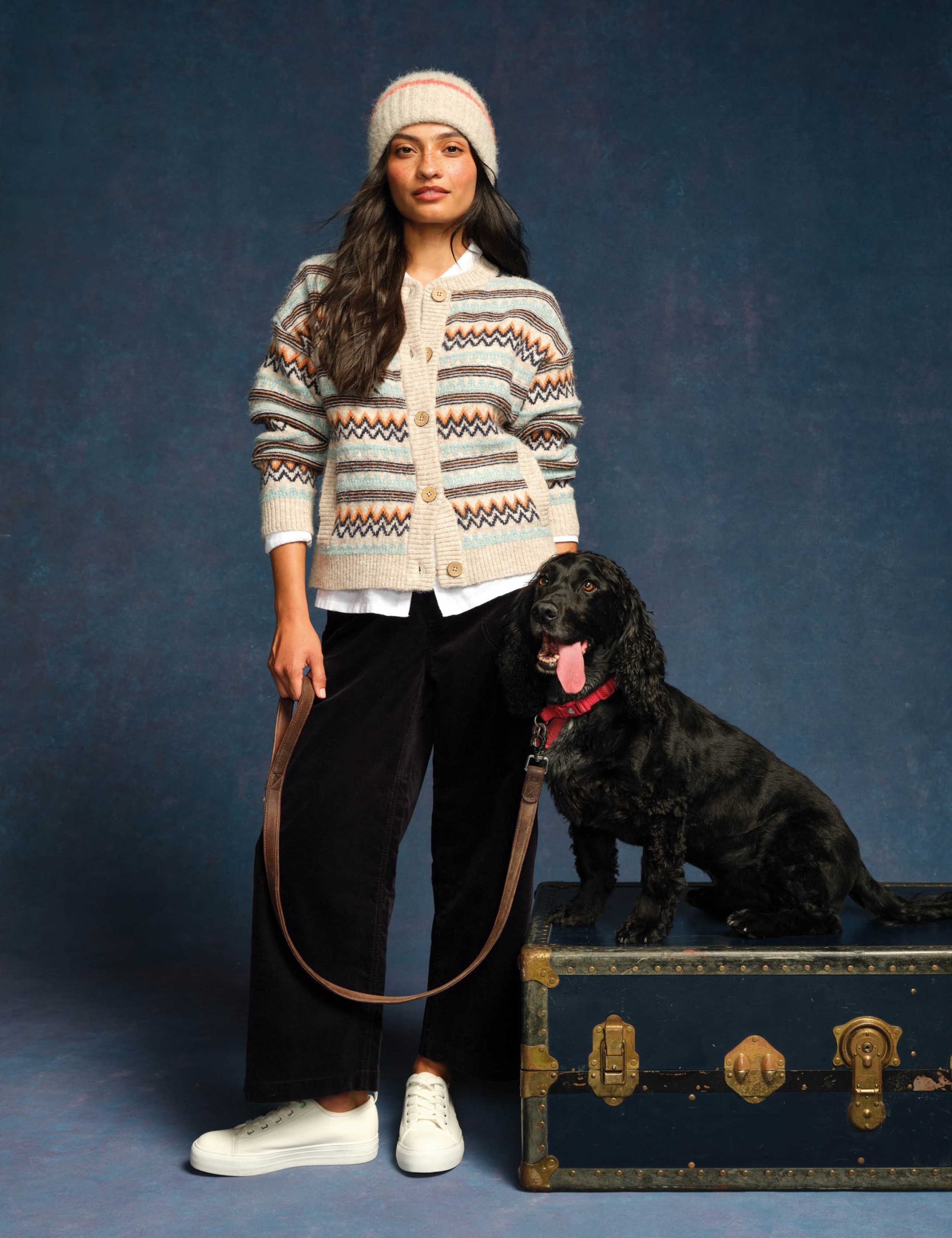 Velvet Wide Leg Cropped Trousers 7 of 7