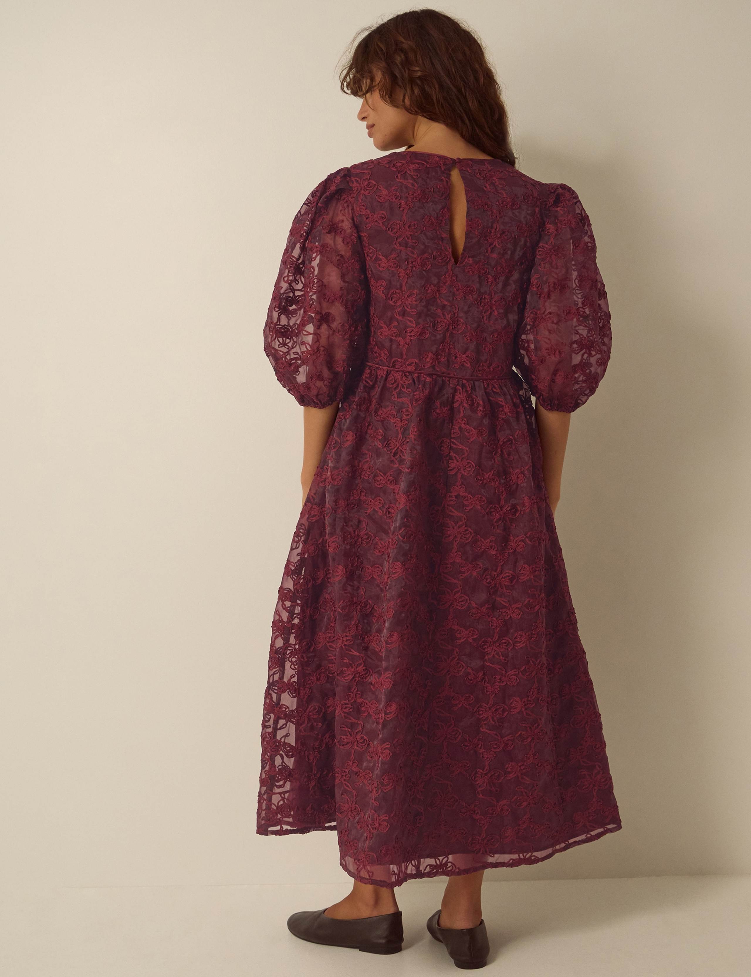 Organza Fit And Flare Midi Dress 3 of 5