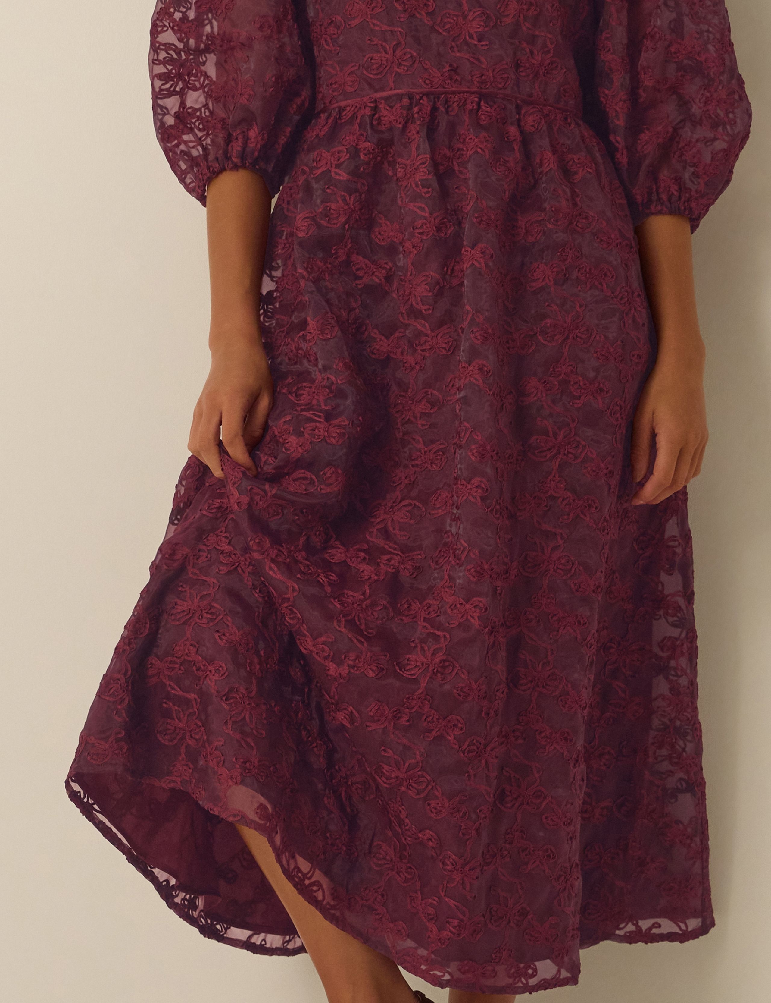 Organza Fit And Flare Midi Dress 5 of 5