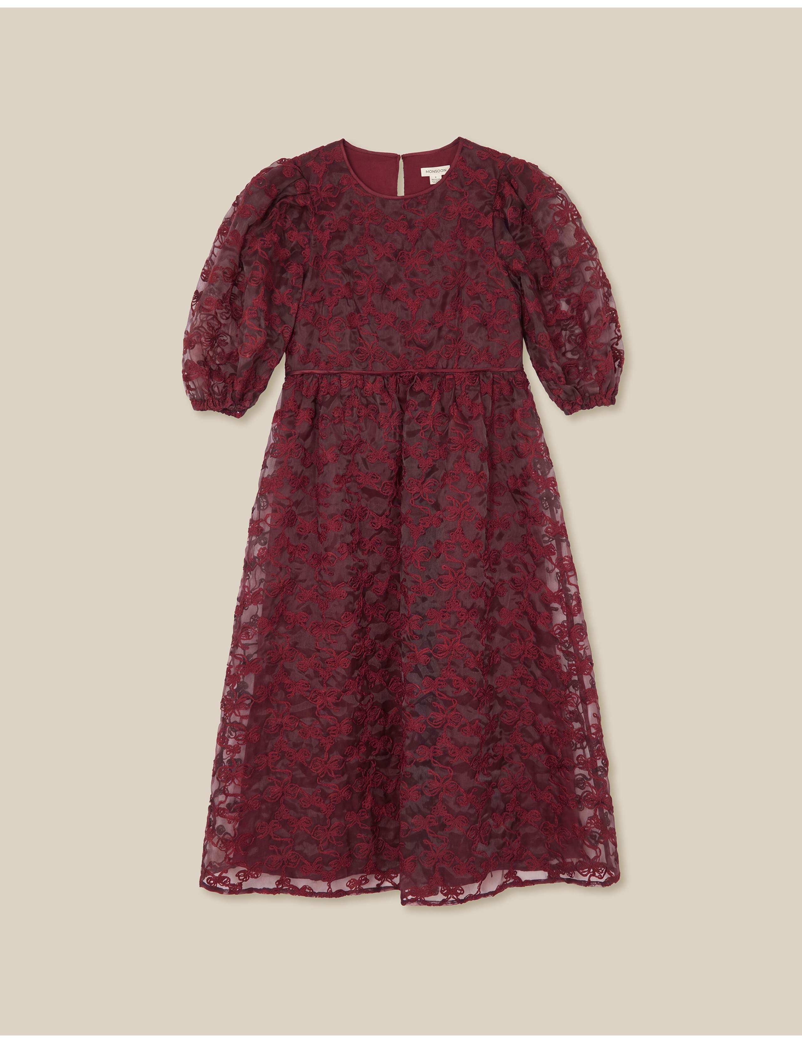 Organza Fit And Flare Midi Dress 2 of 5