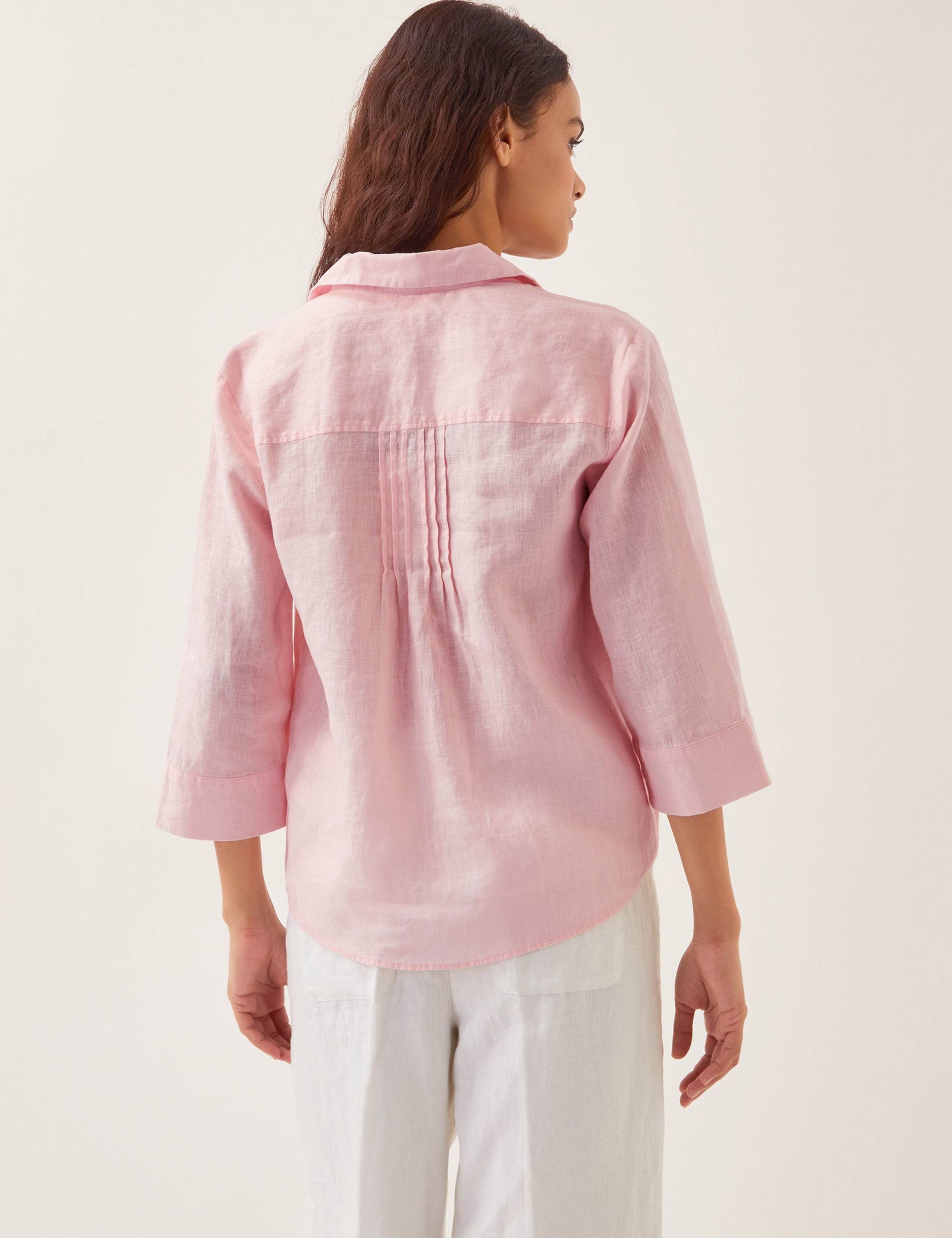 Pure Linen Collared Blouse 2 of 4