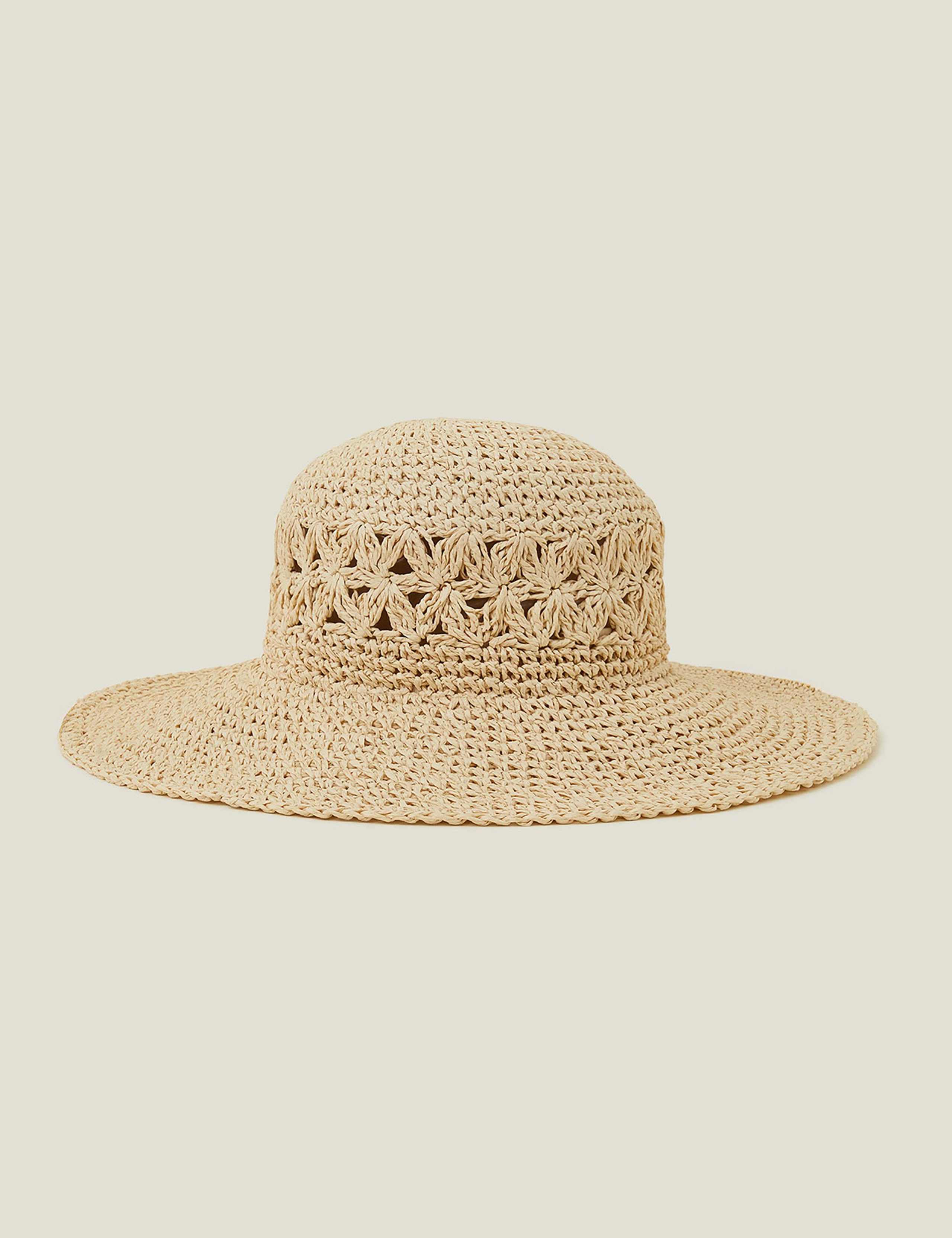 Raffia Wide Brim Floppy Hat 2 of 3