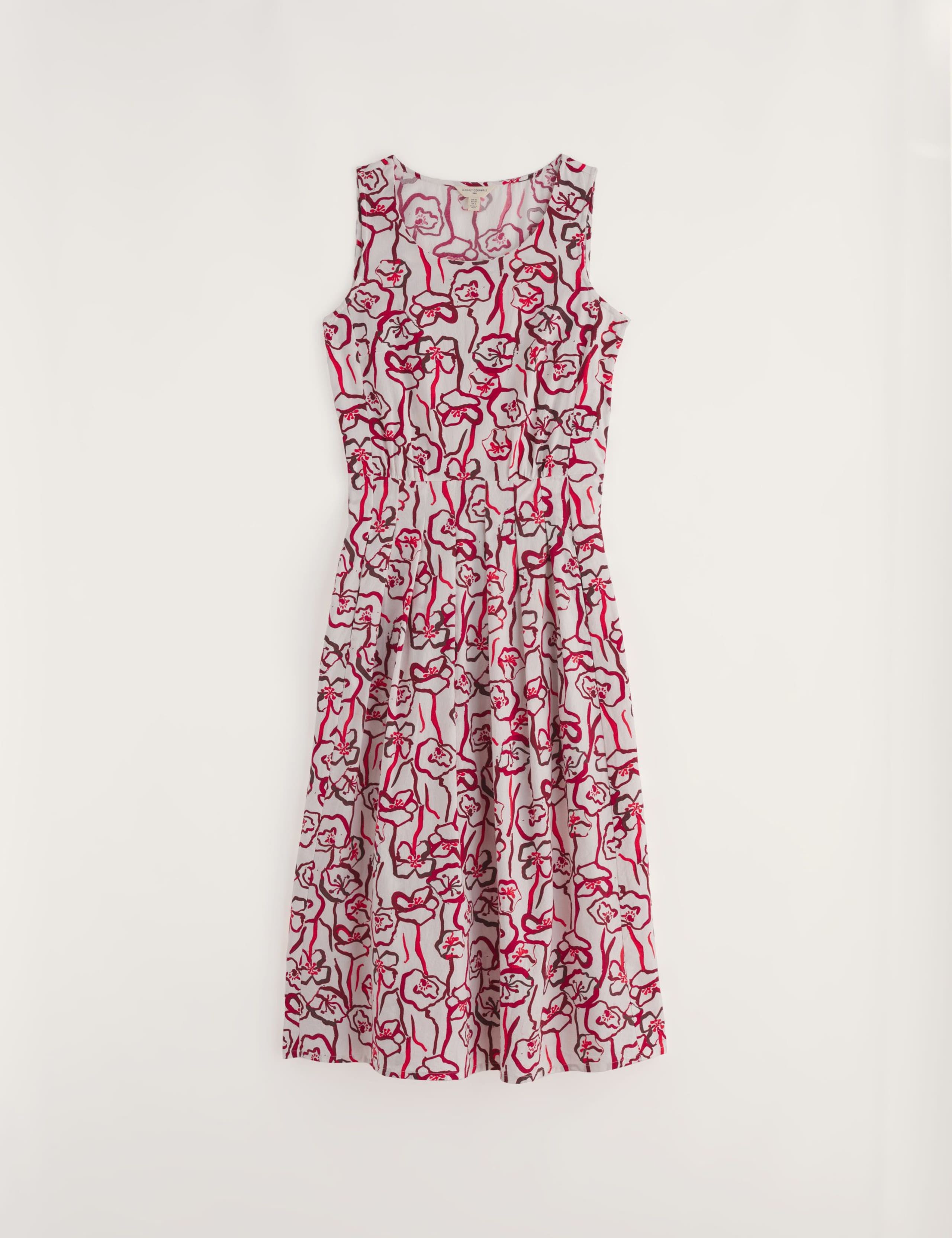 Pure Cotton Floral Midi Skater Dress 2 of 6