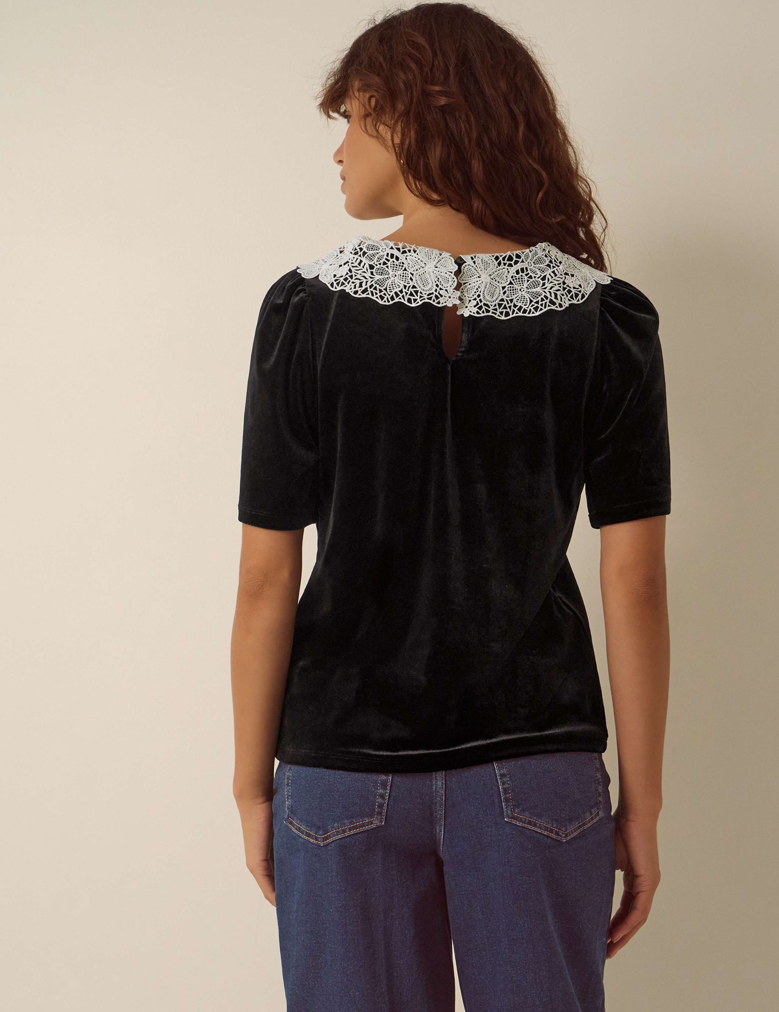 Velvet Lace Insert T-Shirt 3 of 6
