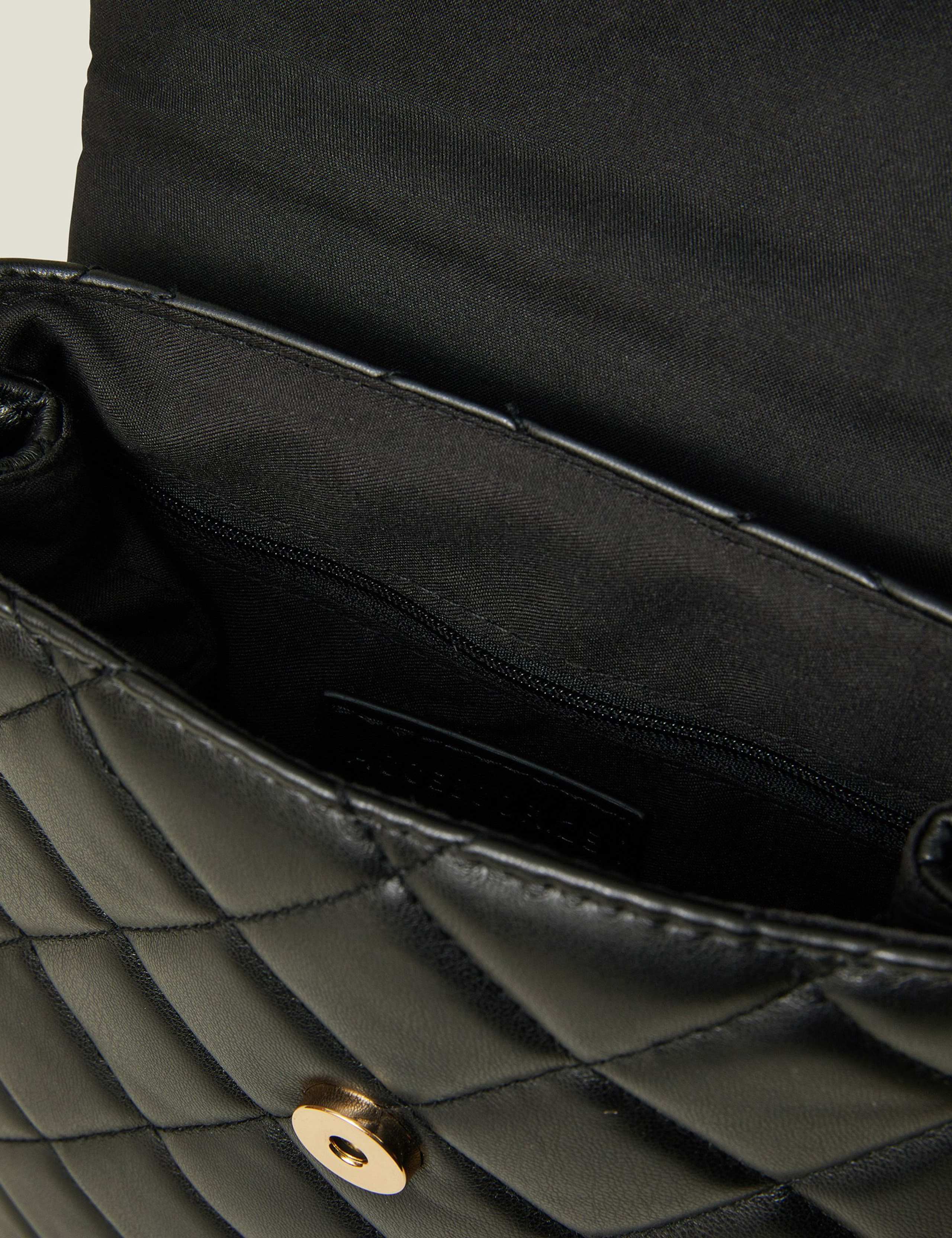 Faux Leather Quilted Backpack 3 of 4