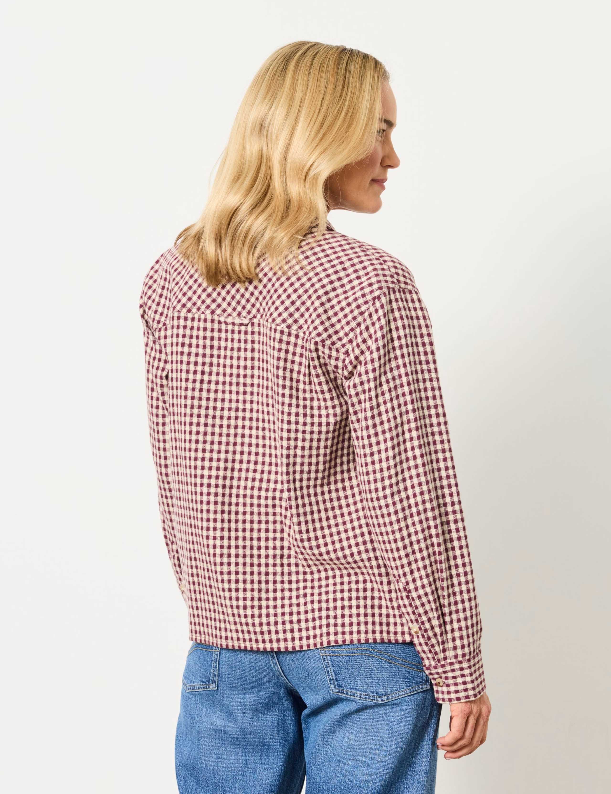 Pure Cotton Gingham Collared Shirt 4 of 6