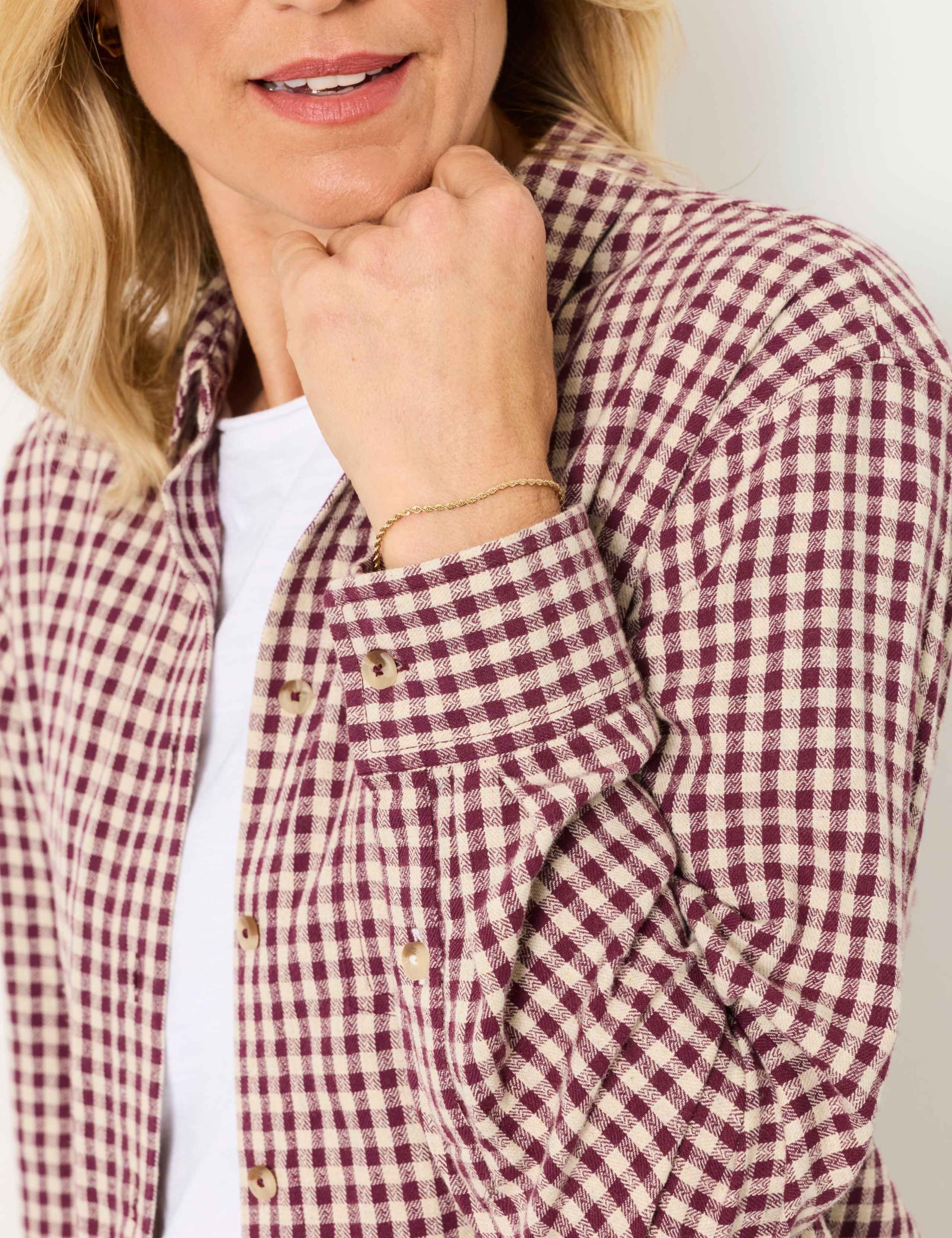 Pure Cotton Gingham Collared Shirt 5 of 6