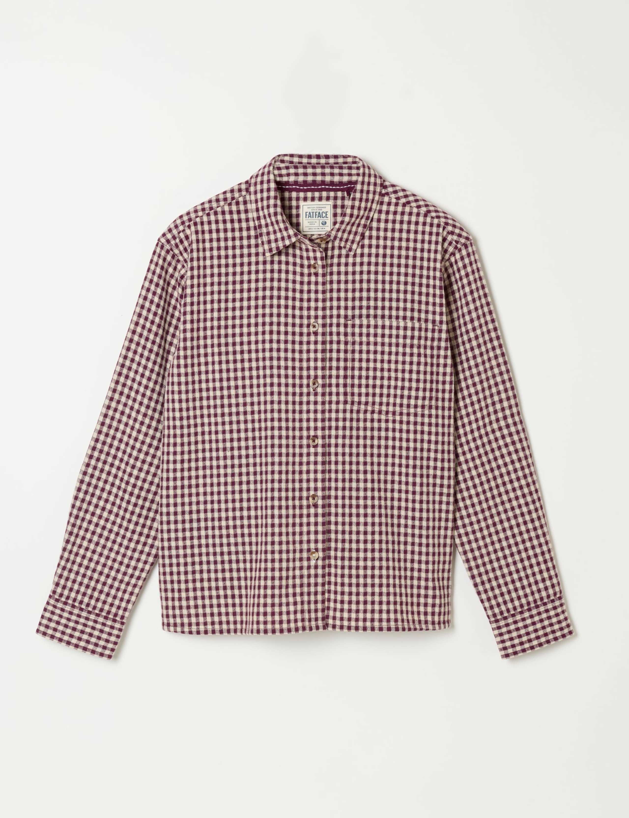 Pure Cotton Gingham Collared Shirt 2 of 6