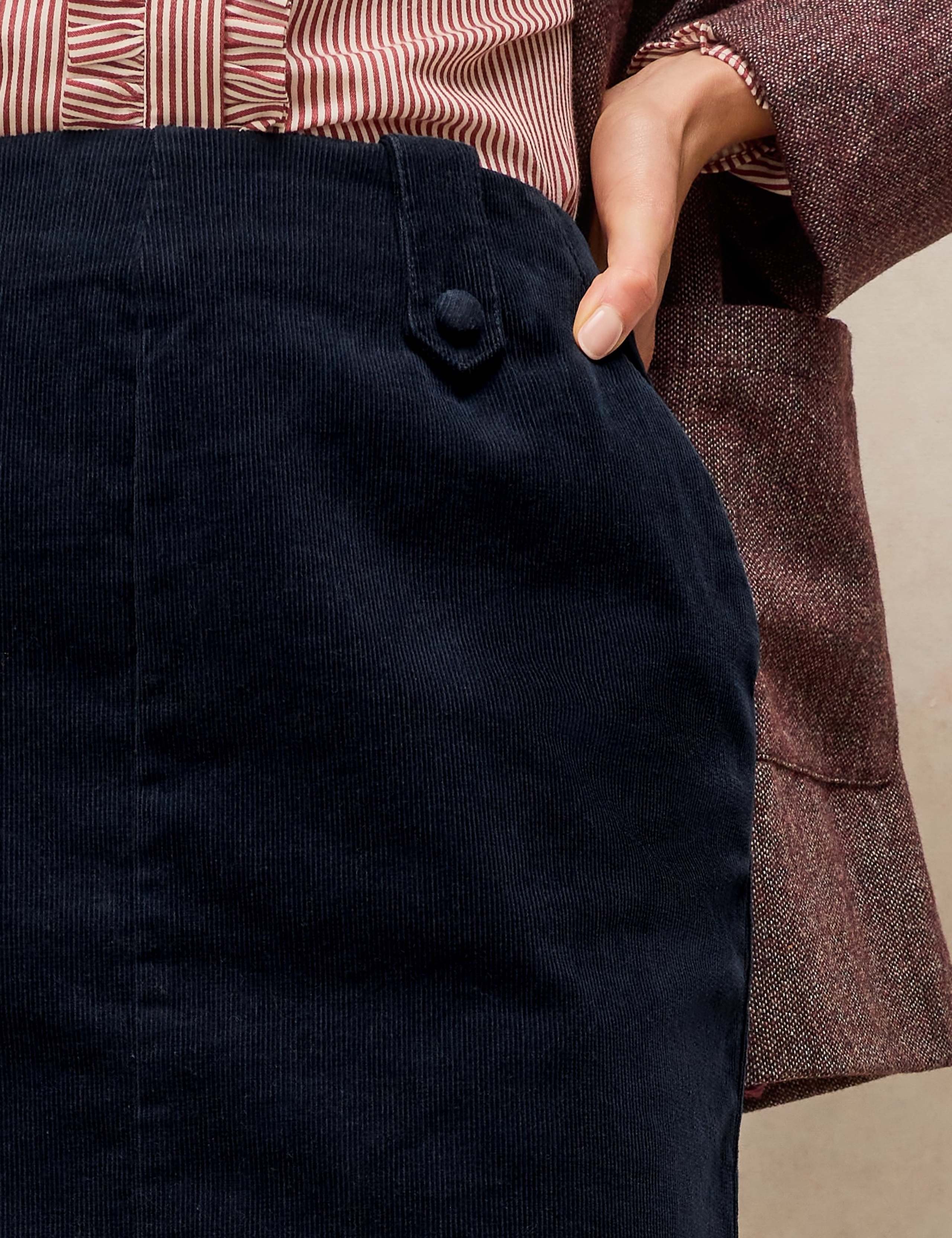 Cotton Rich Cord Mini A-Line Skirt 5 of 6