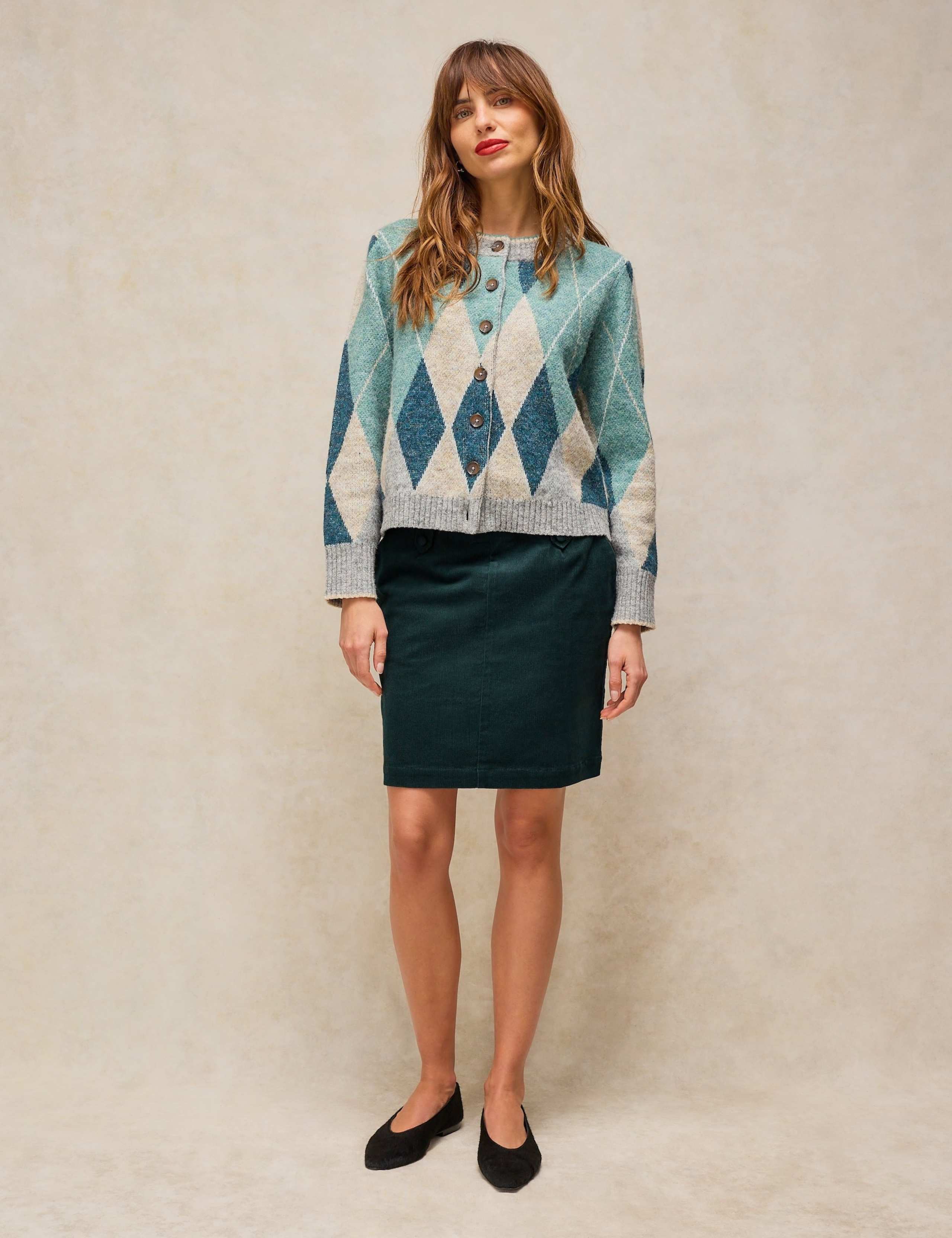 Cotton Rich Cord Mini A-Line Skirt 3 of 6
