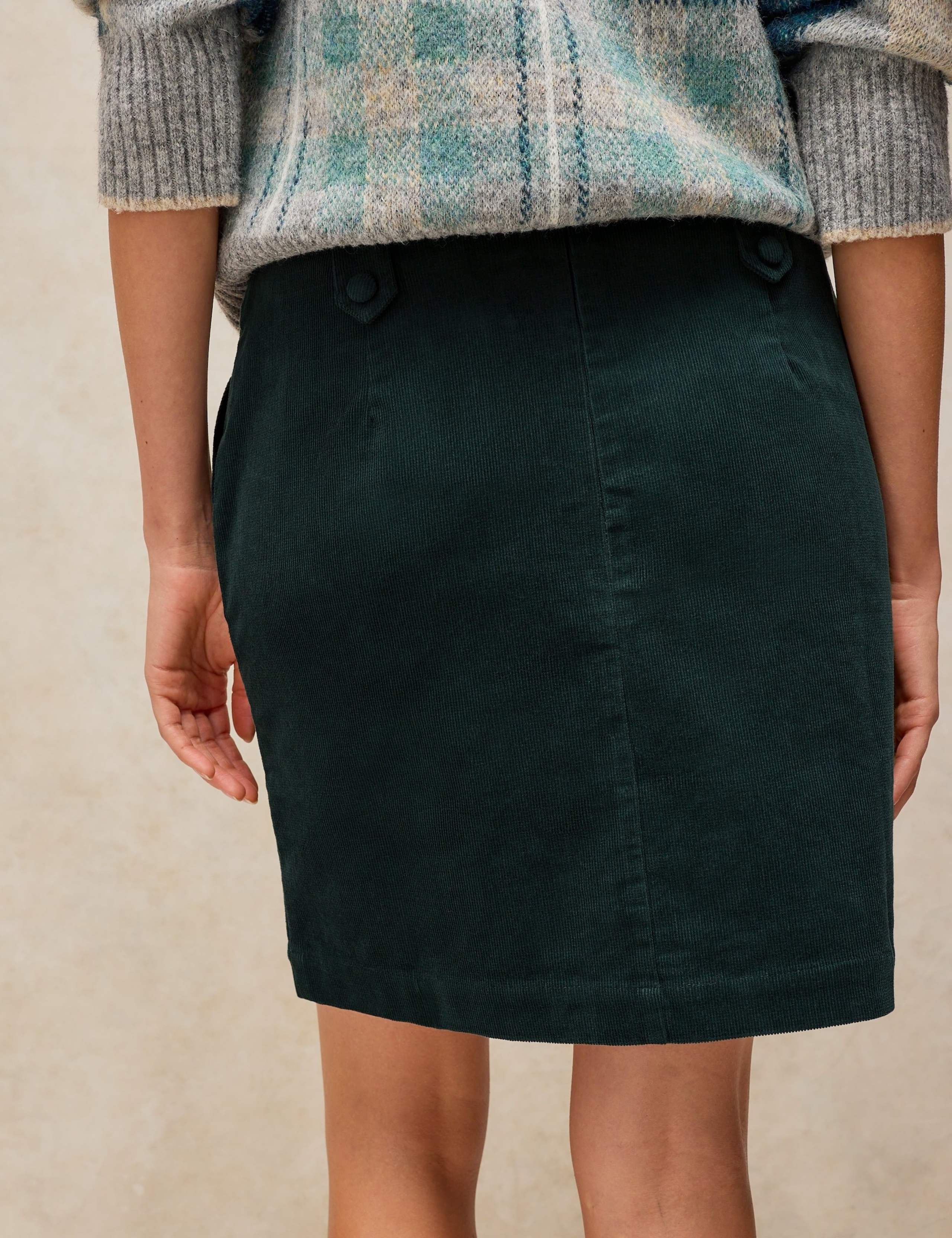 Cotton Rich Cord Mini A-Line Skirt 4 of 6