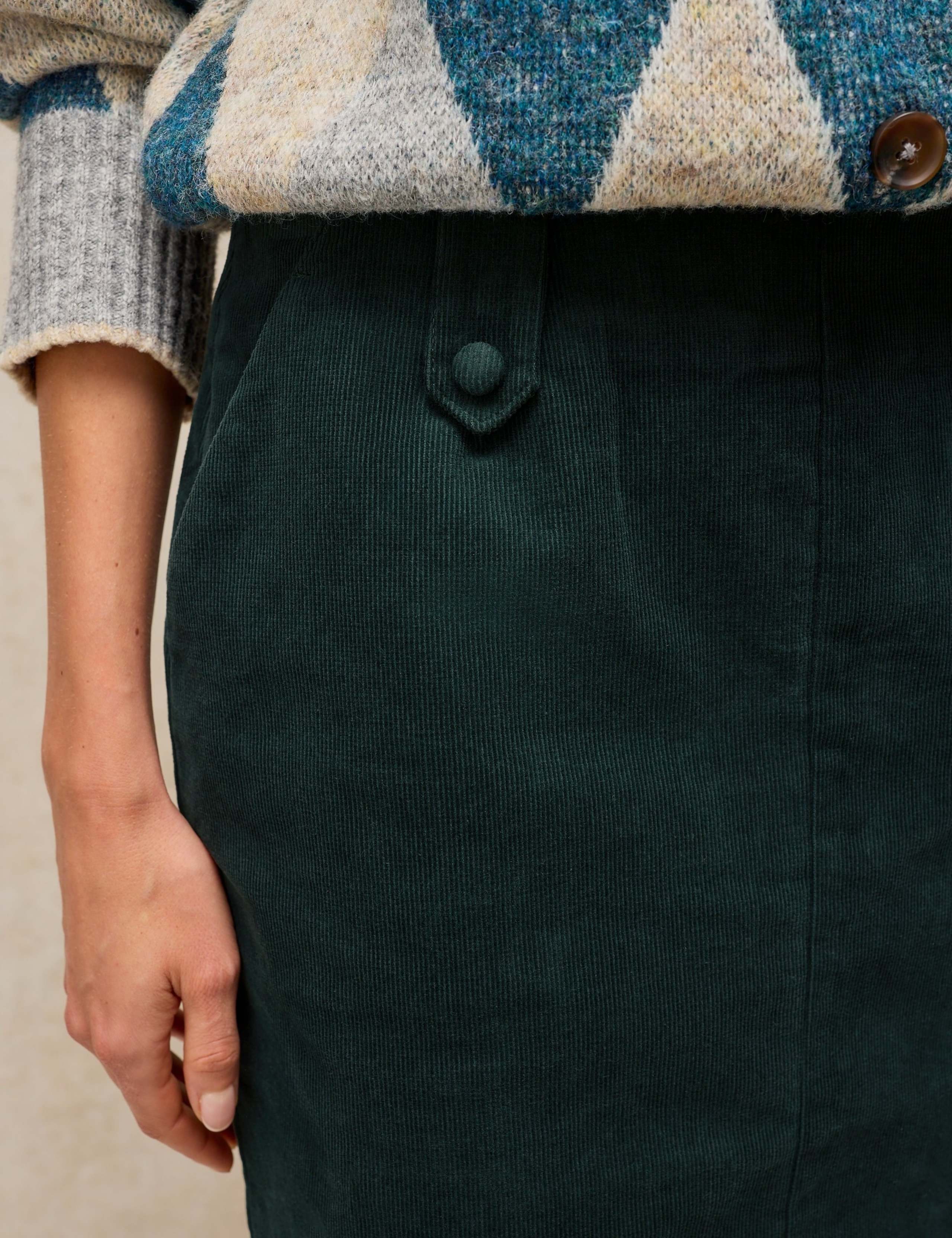 Cotton Rich Cord Mini A-Line Skirt 5 of 6