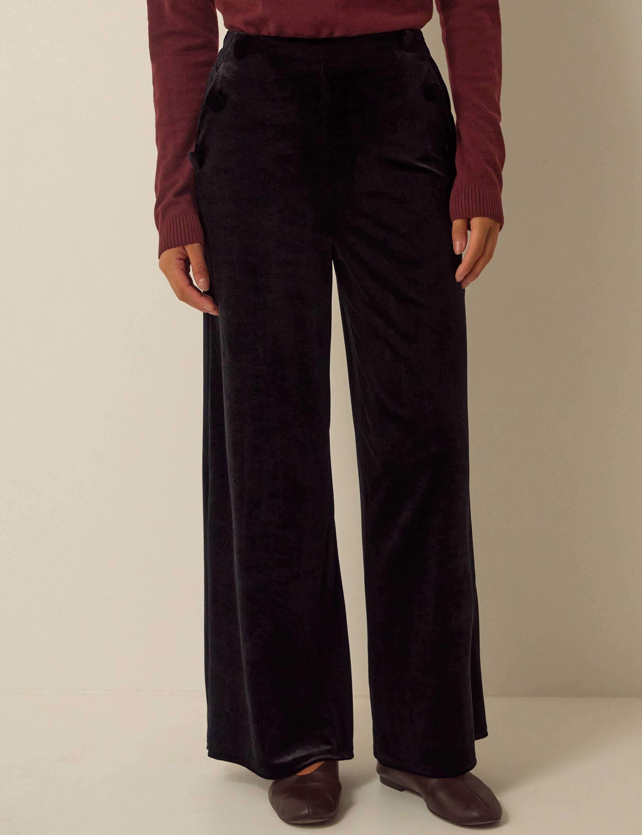 Velvet Wide Leg Trousers 1 of 6