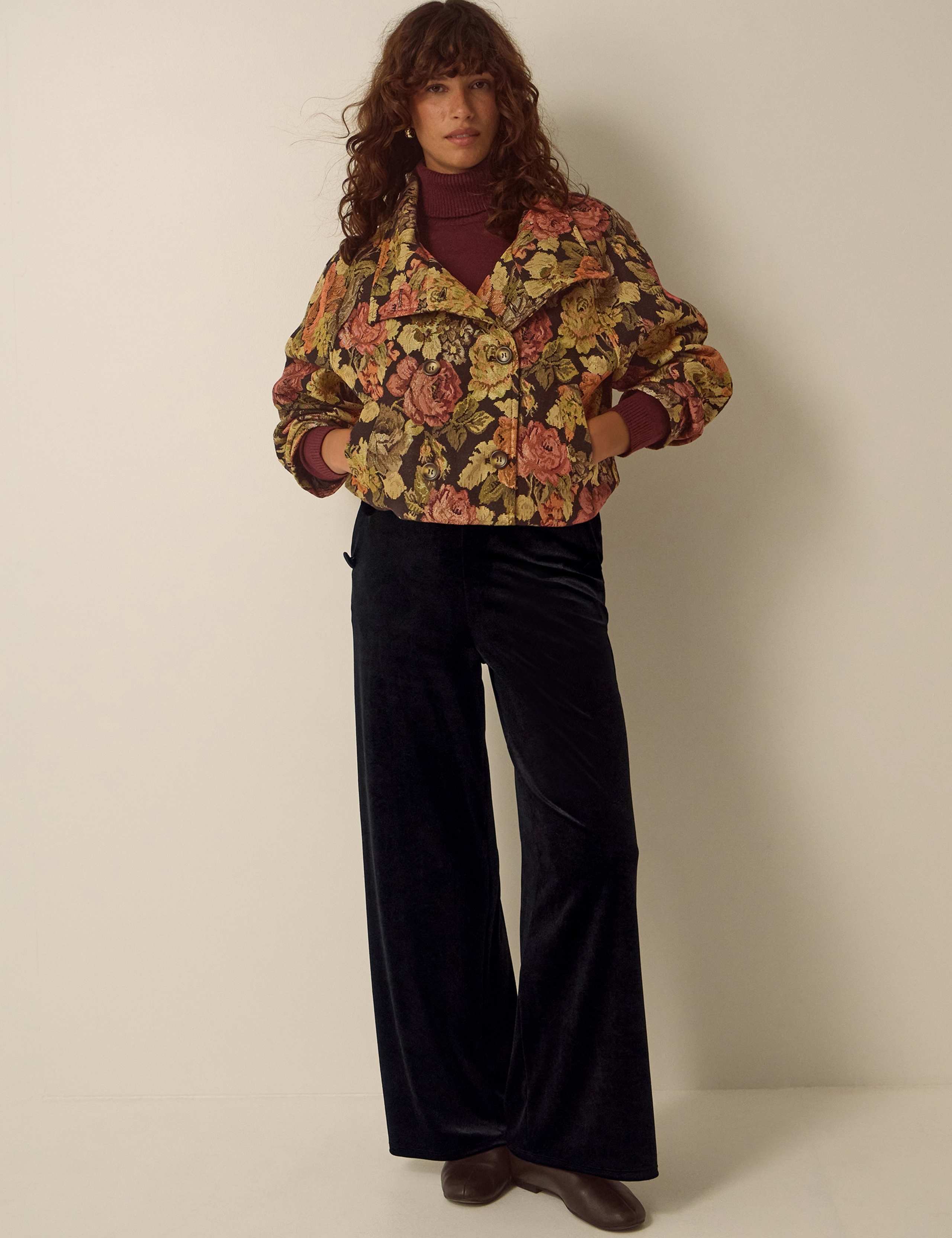 Velvet Wide Leg Trousers 5 of 6
