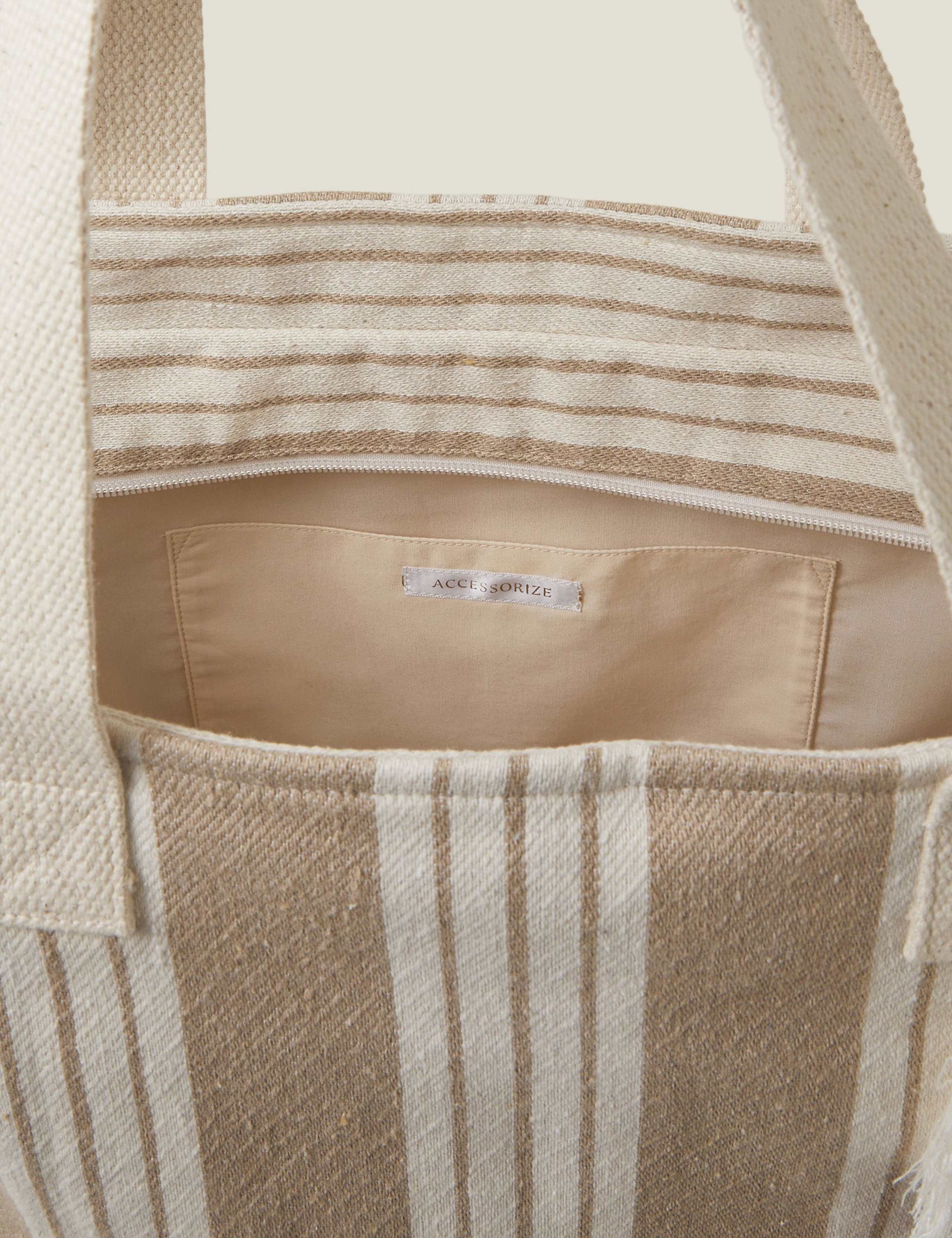 Cotton Rich Striped Tote Bag 5 of 5