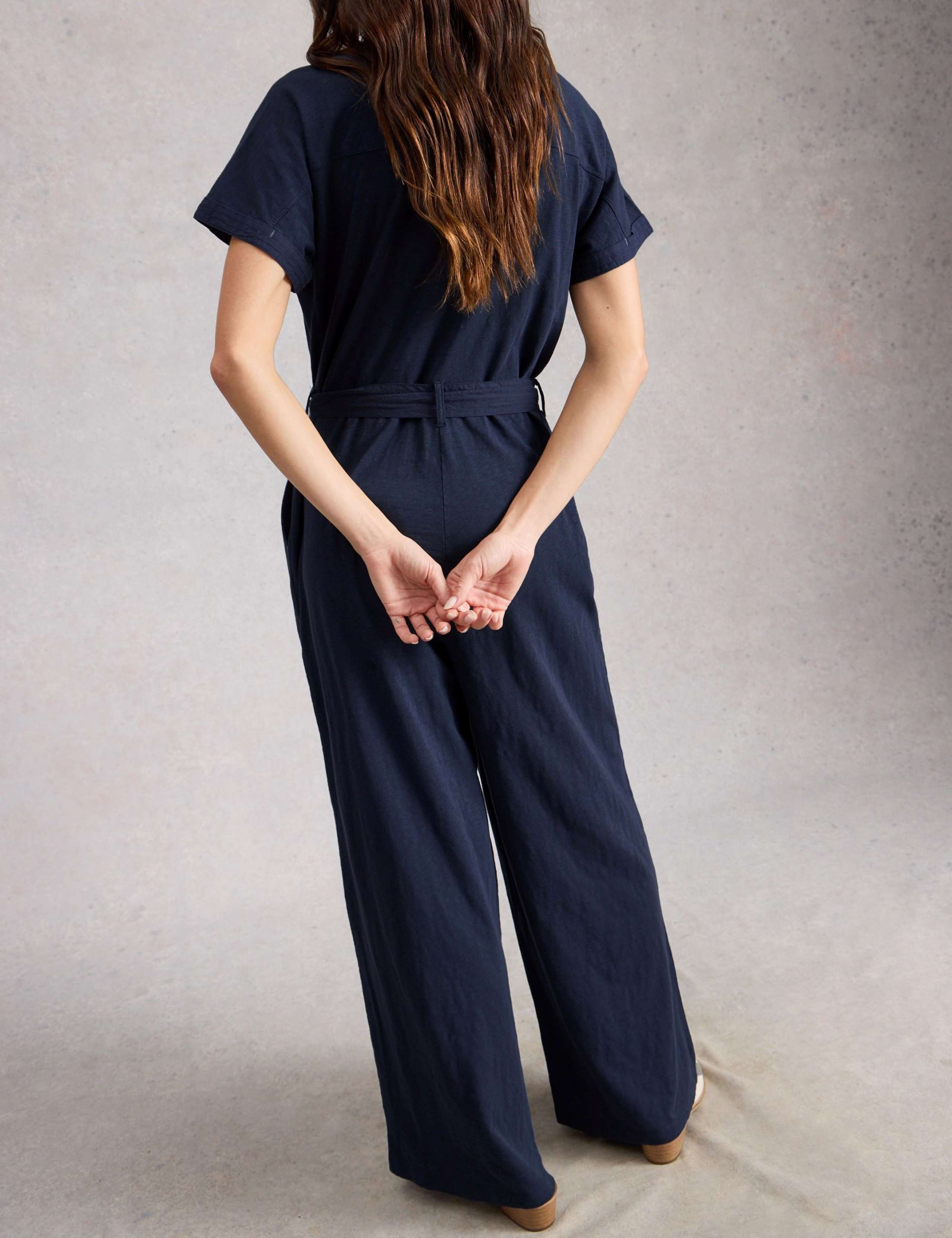 Pure Cotton Jersey Wide Leg Belted Jumpsuit 5 of 6
