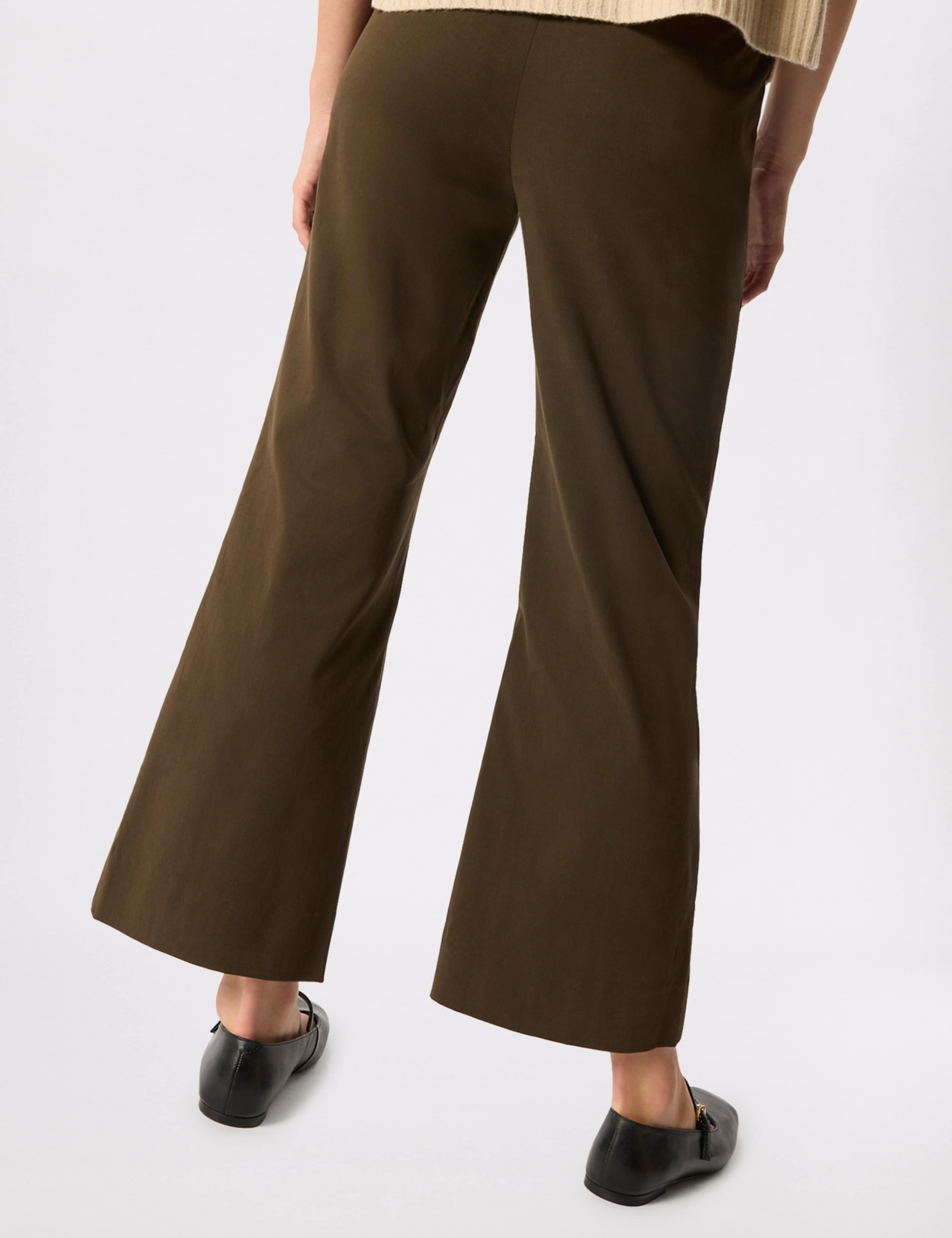 Cotton Rich Pintuck Flared Trousers 6 of 7
