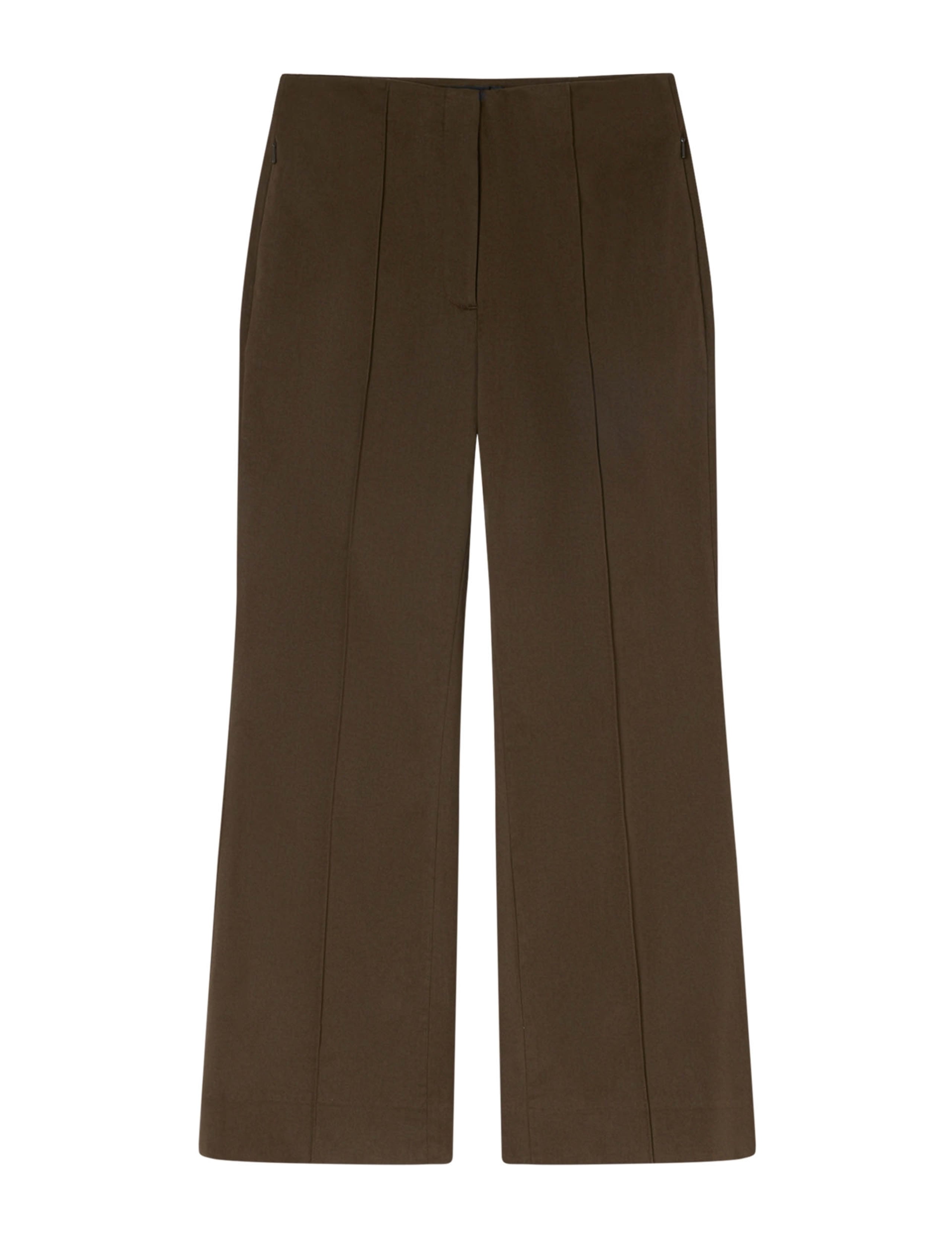Cotton Rich Pintuck Flared Trousers 2 of 7