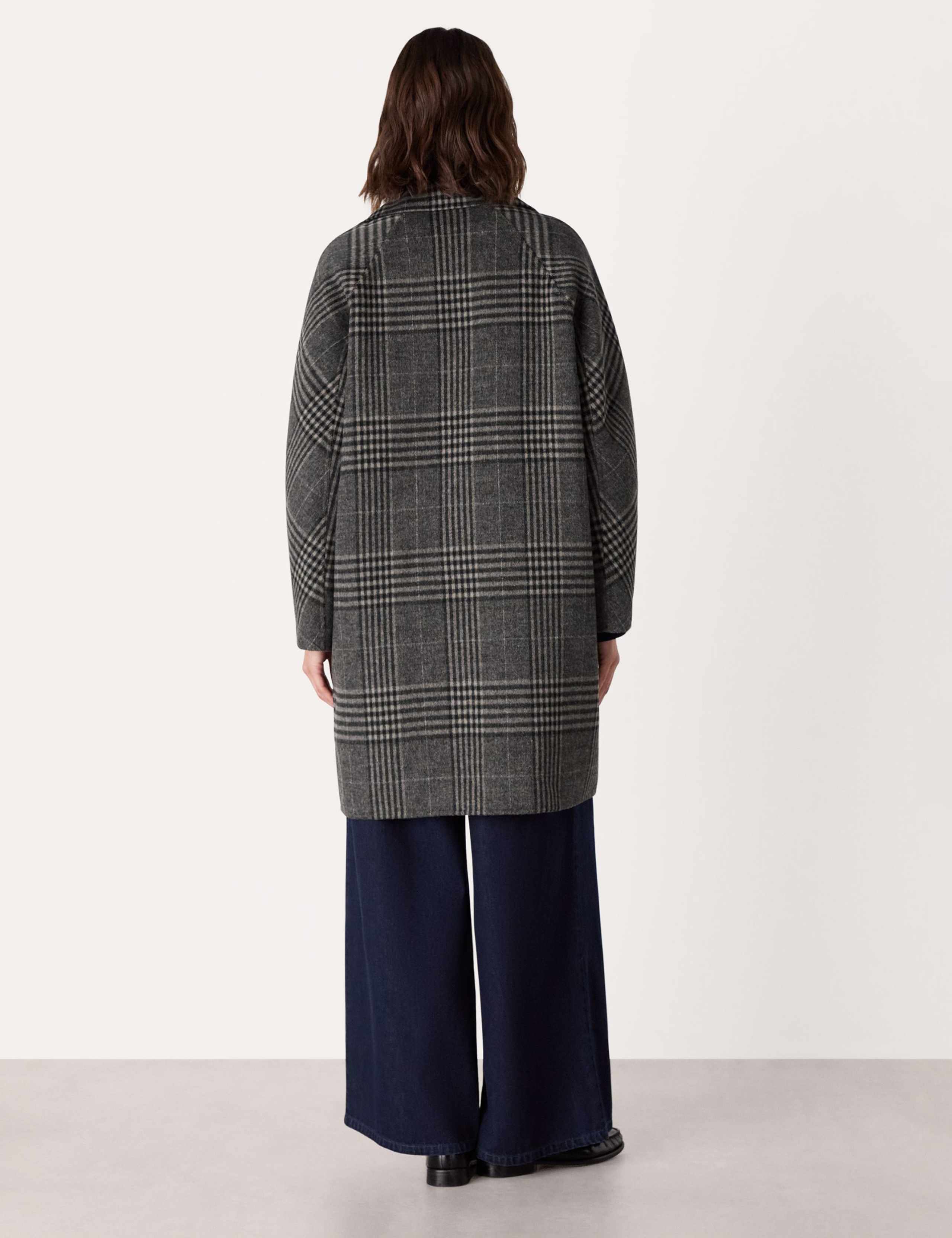 Wool Rich Checked Relaxed Coat 3 of 4