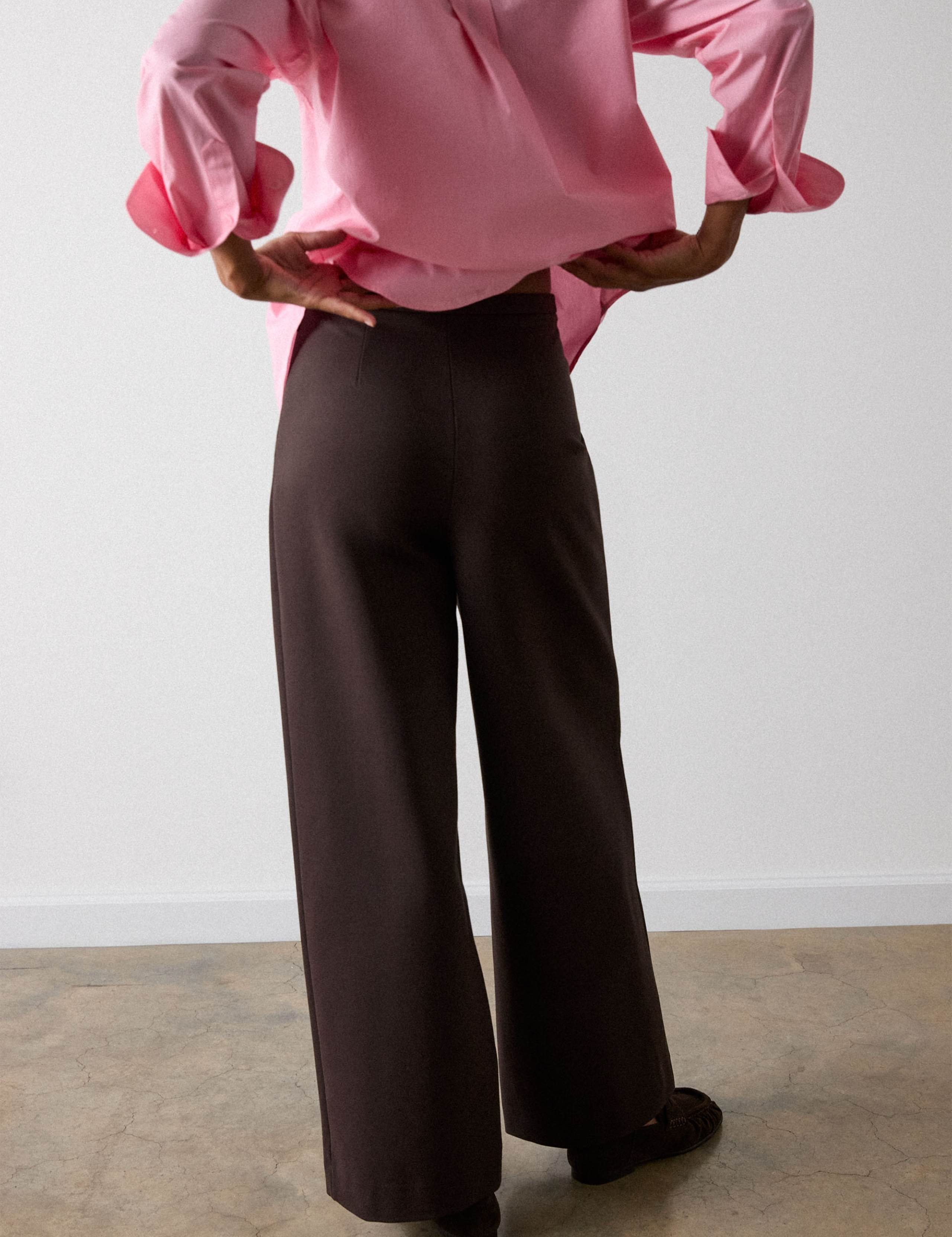Jersey Seam Detail Wide Leg Trousers 3 of 5