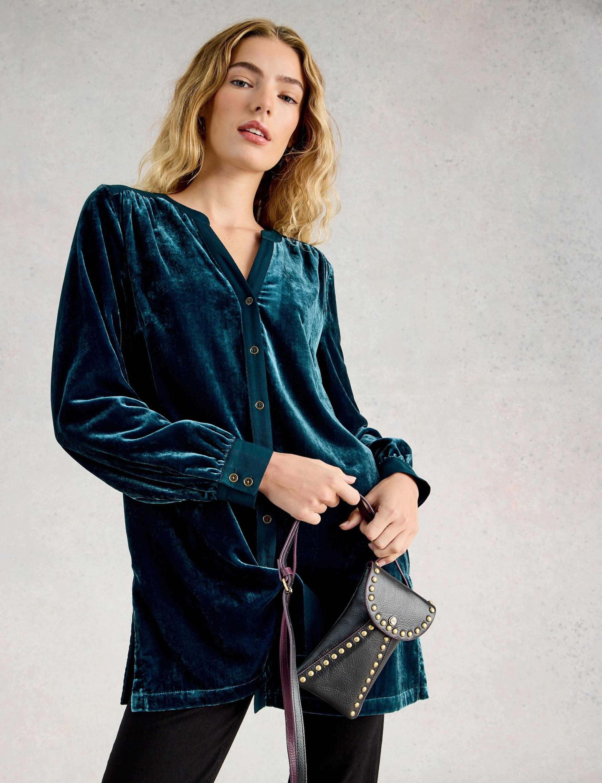 Velvet Button Through Tunic 3 of 6