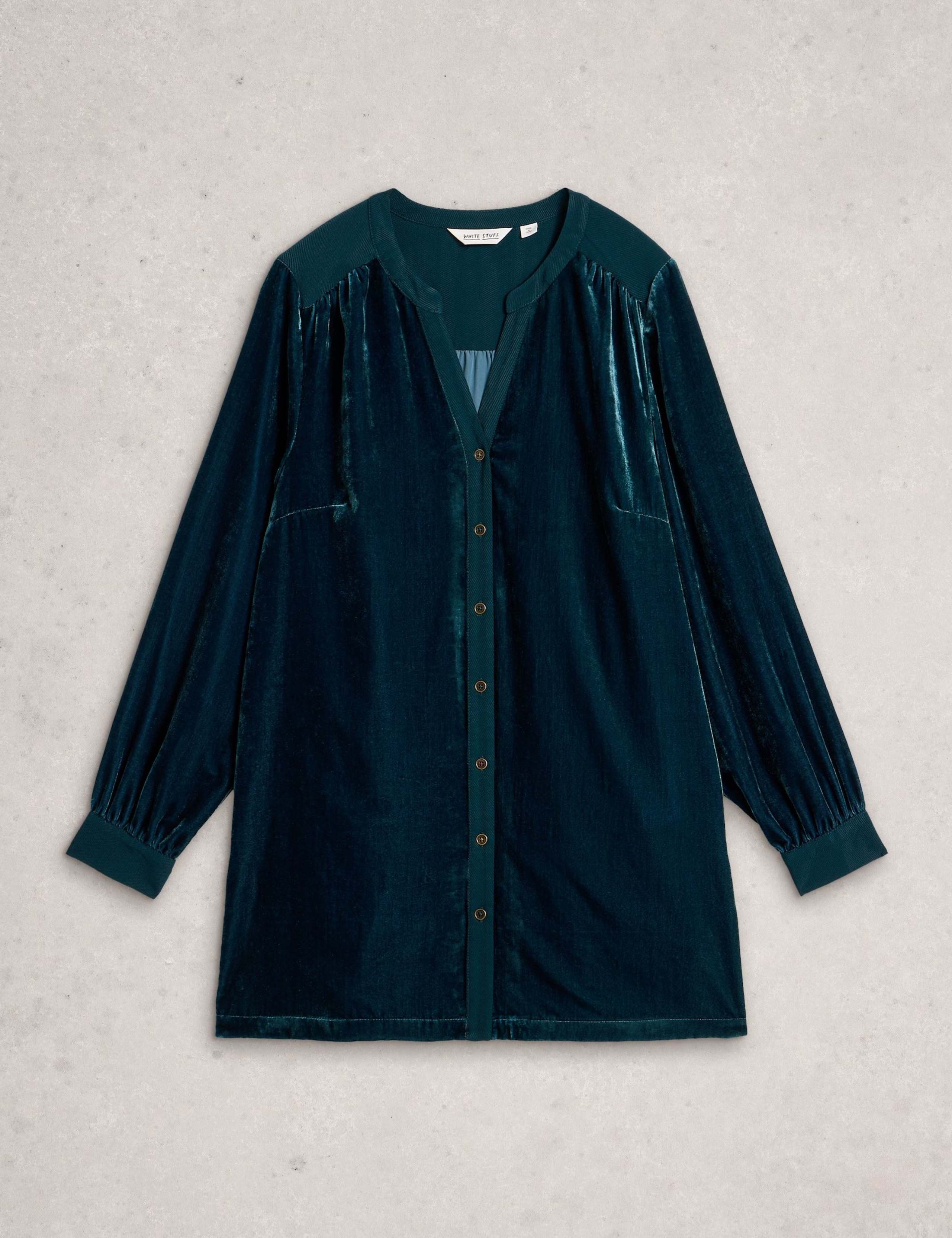 Velvet Button Through Tunic 2 of 6