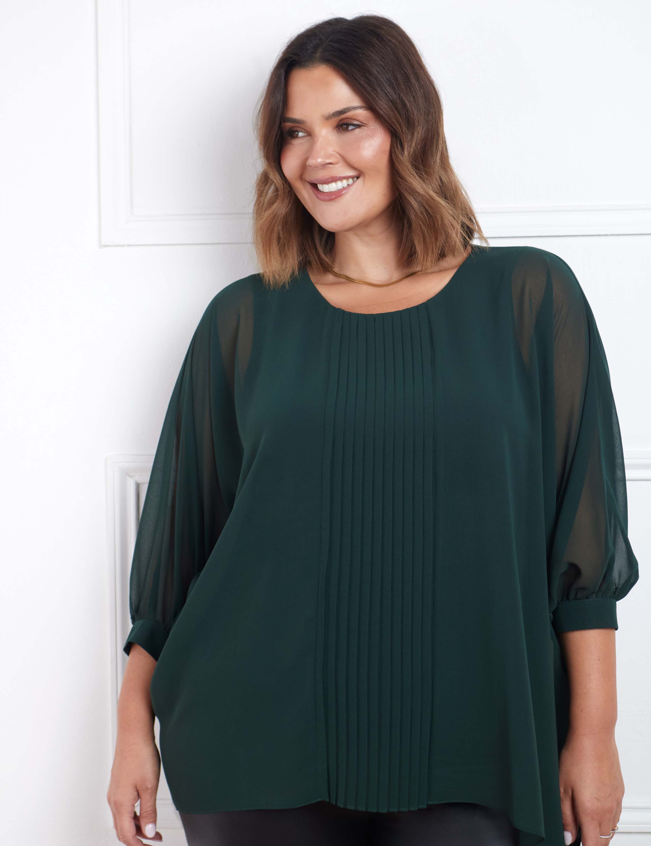 Sheer Pleat Detail Top 1 of 5