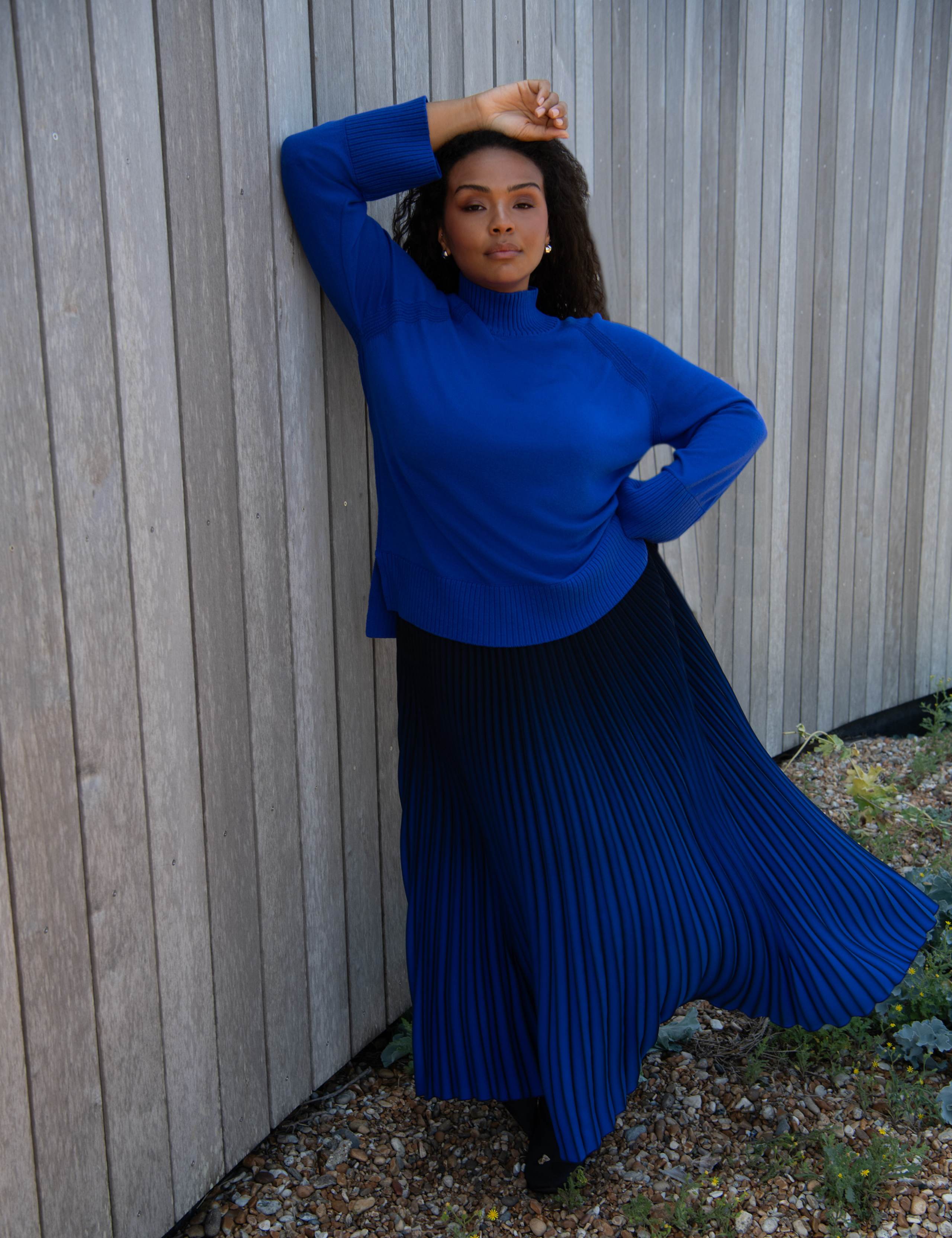 Cotton Blend High Neck Jumper 4 of 8