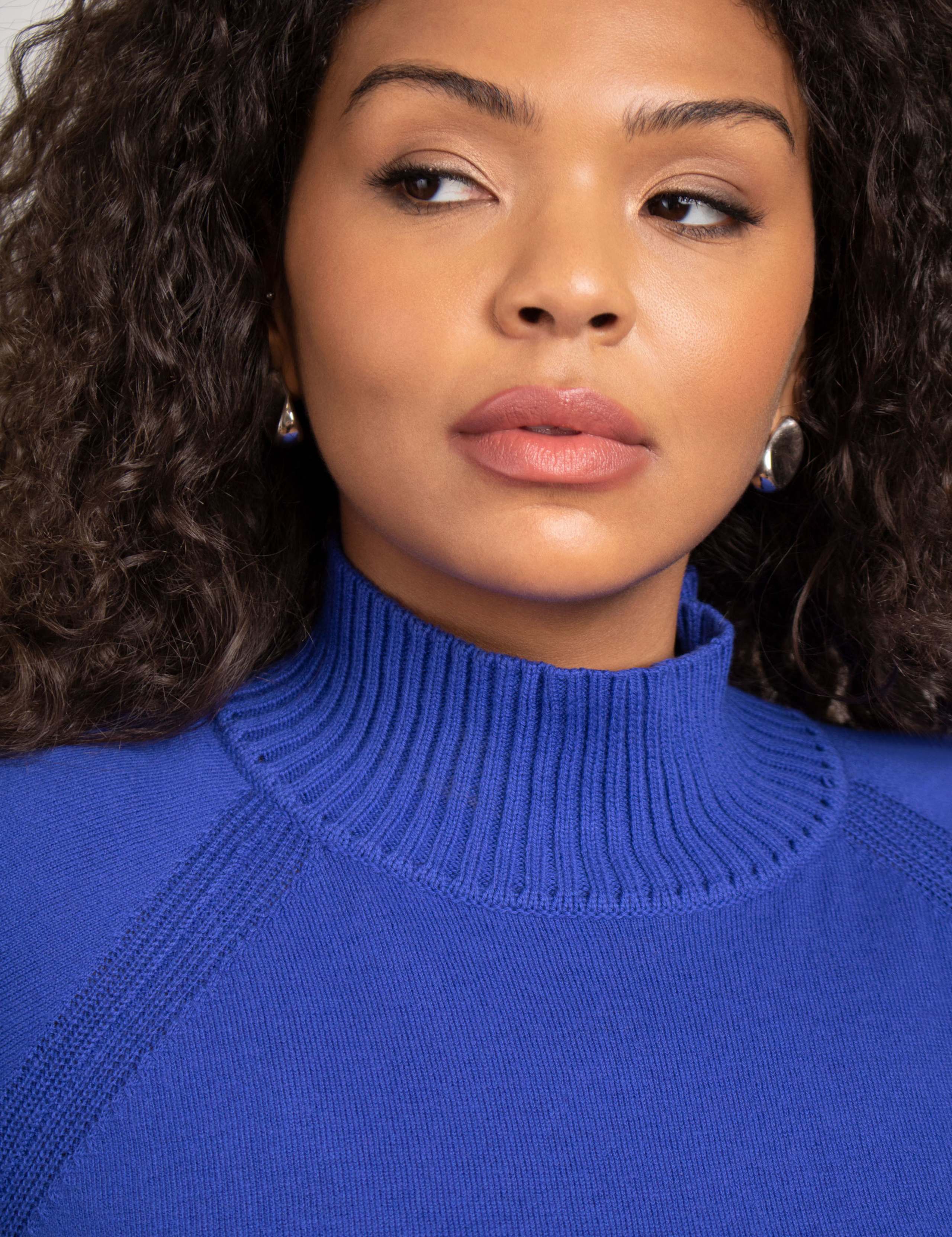 Cotton Blend High Neck Jumper 5 of 8