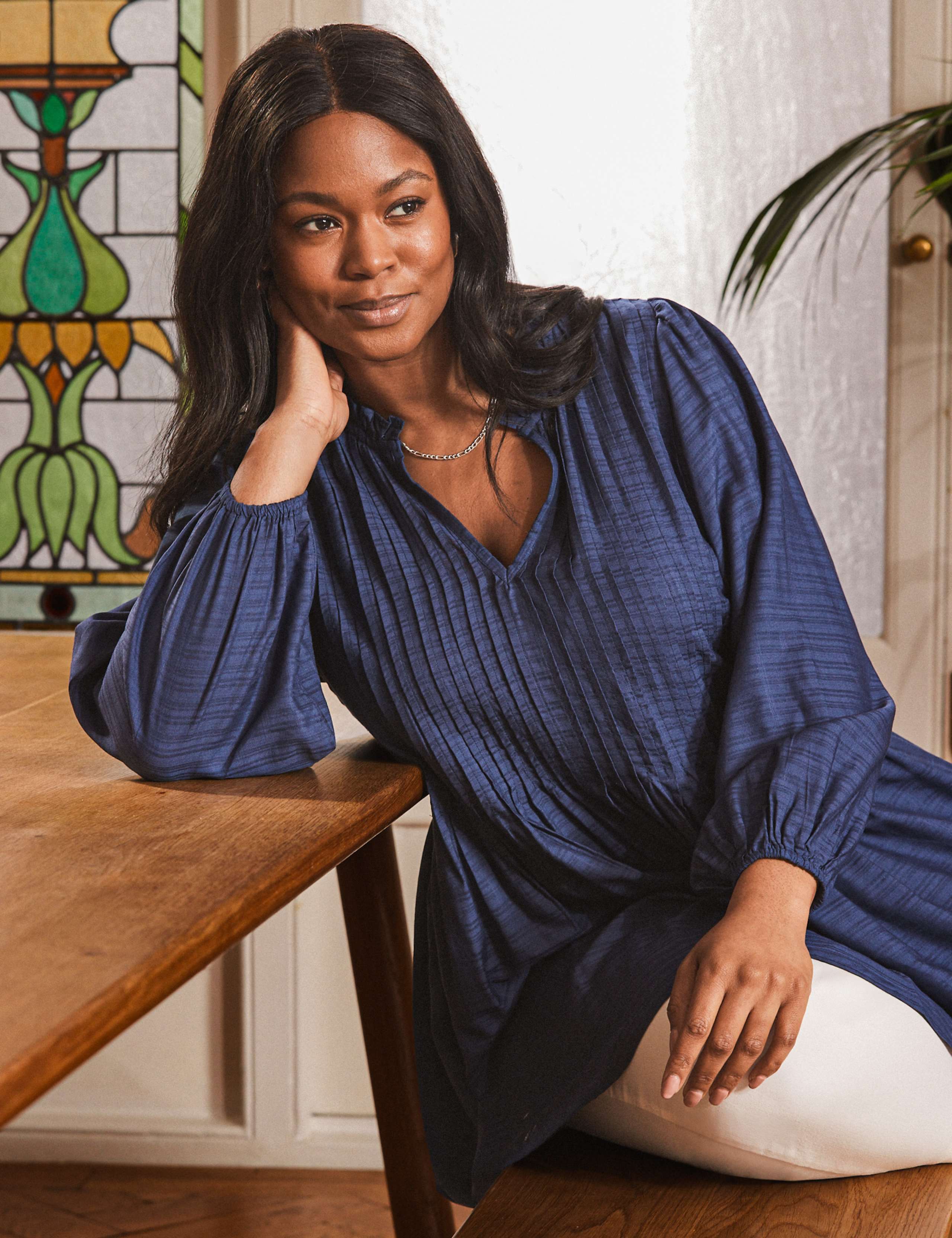 V-Neck Pintuck Tunic 3 of 5