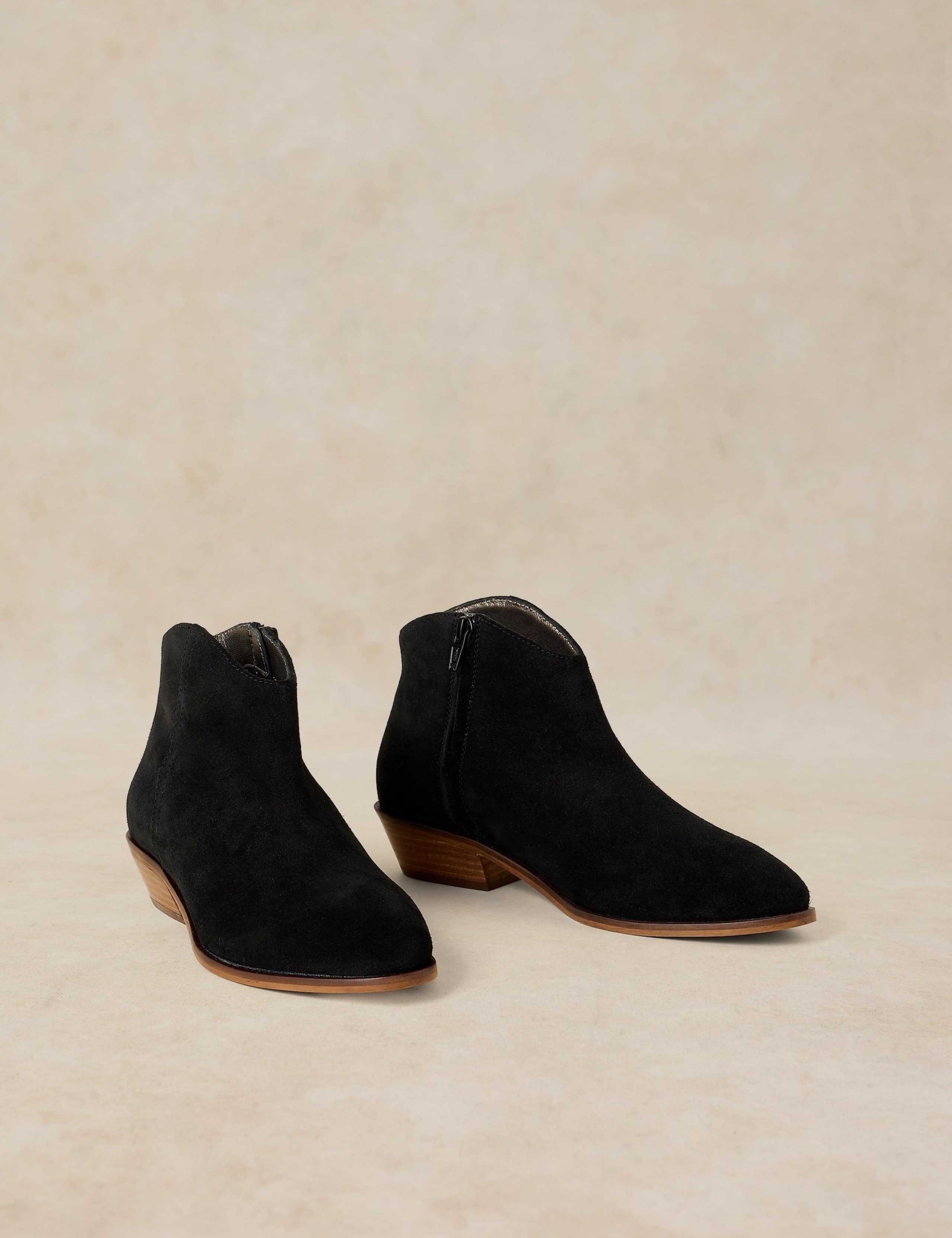 Wide Fit Suede Ankle Boots 2 of 4