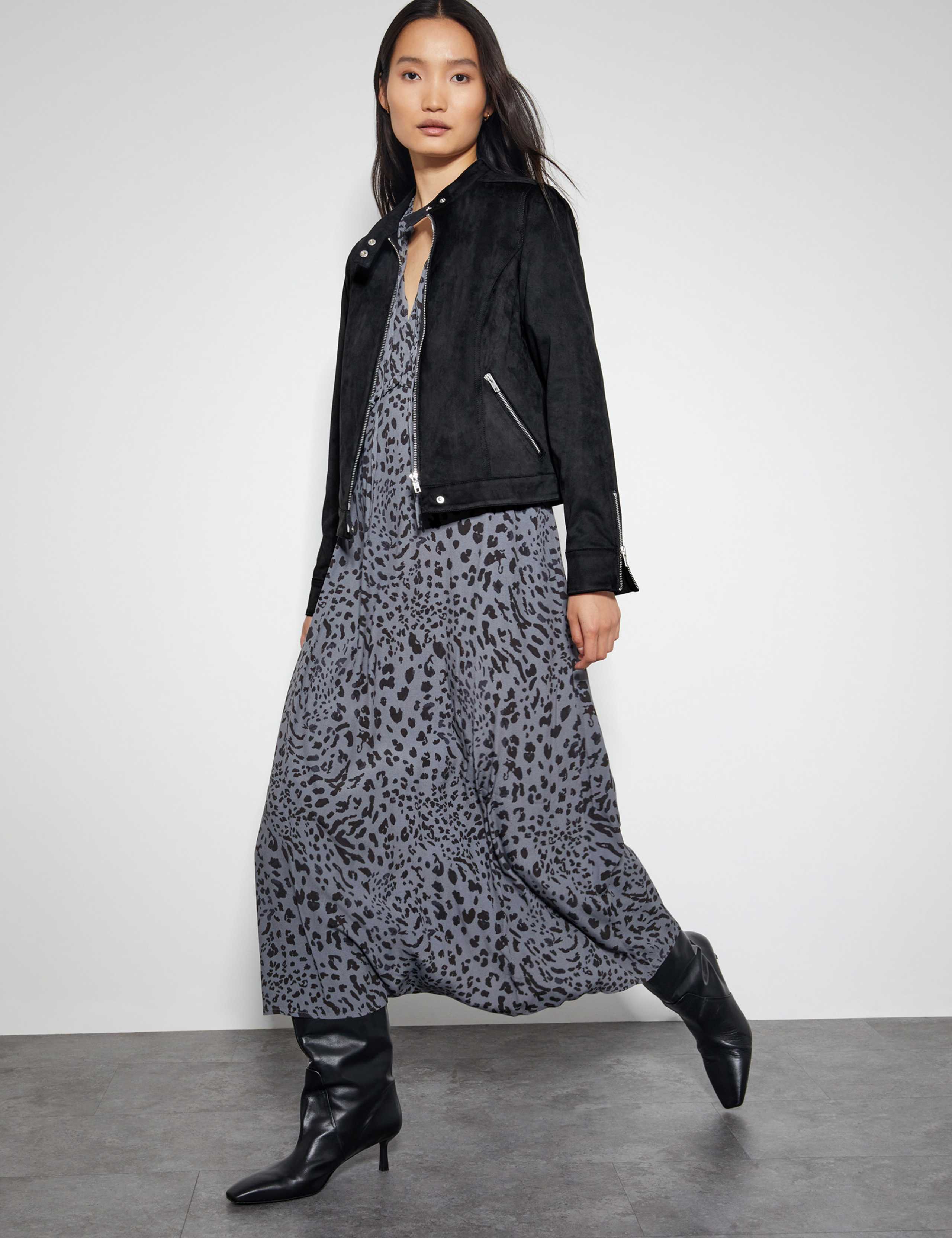Collarless Biker Jacket 2 of 5